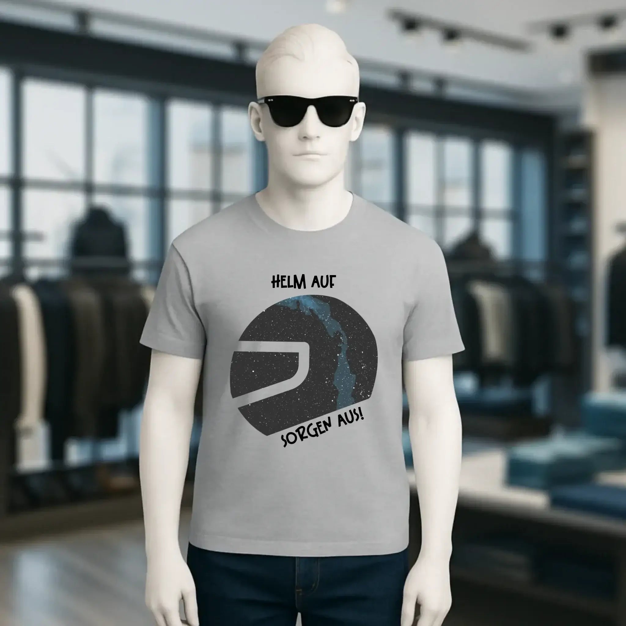Echte Sternkarte als Helm + Text • Unisex Premium T-Shirt XS-5XL aus Bio-Baumwolle für Damen & Herren • Exklusivdesign • personalisiert