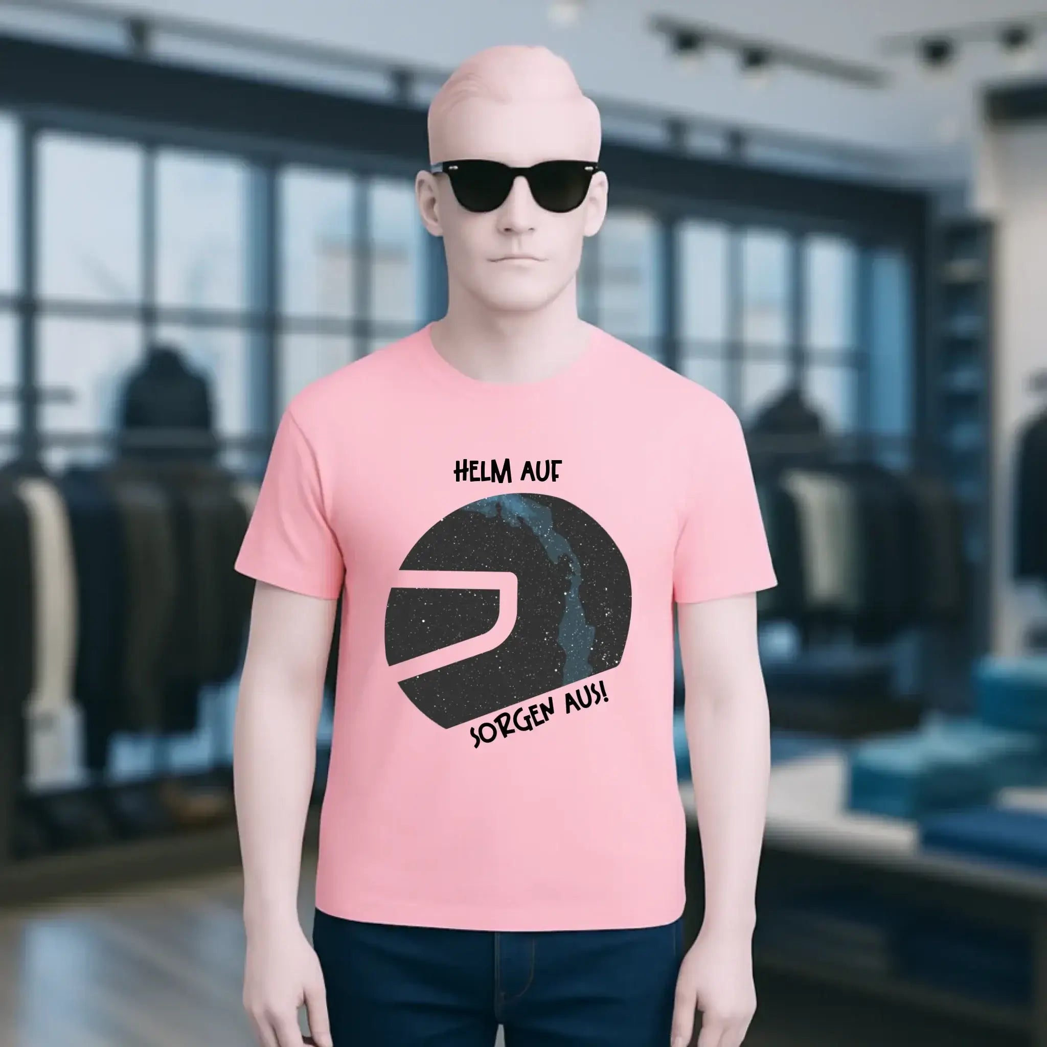 Echte Sternkarte als Helm + Text • Unisex Premium T-Shirt XS-5XL aus Bio-Baumwolle für Damen & Herren • Exklusivdesign • personalisiert