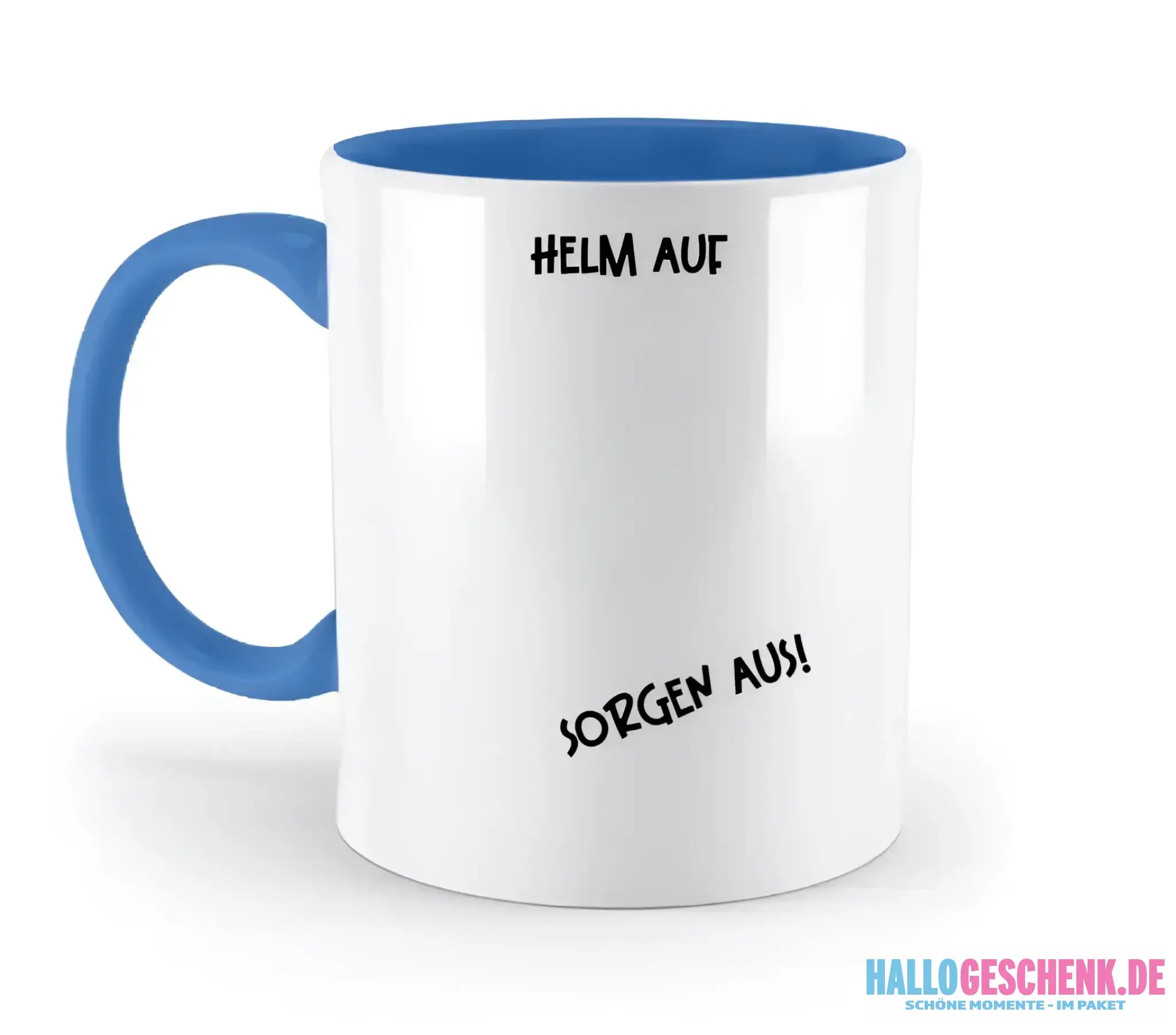 Echte Sternkarte als Helm + Text • zweifarbige Tasse • Exklusivdesign • personalisiert - zweifarbige Tasse