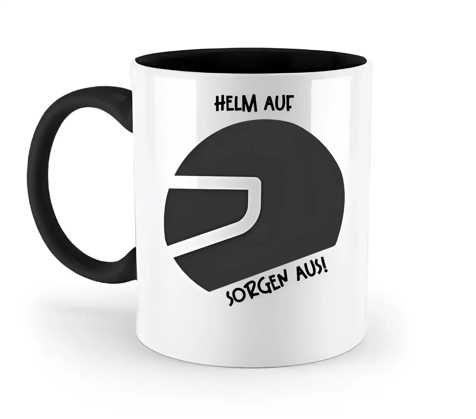 Echte Sternkarte als Helm + Text • zweifarbige Tasse • Exklusivdesign • personalisiert - zweifarbige Tasse
