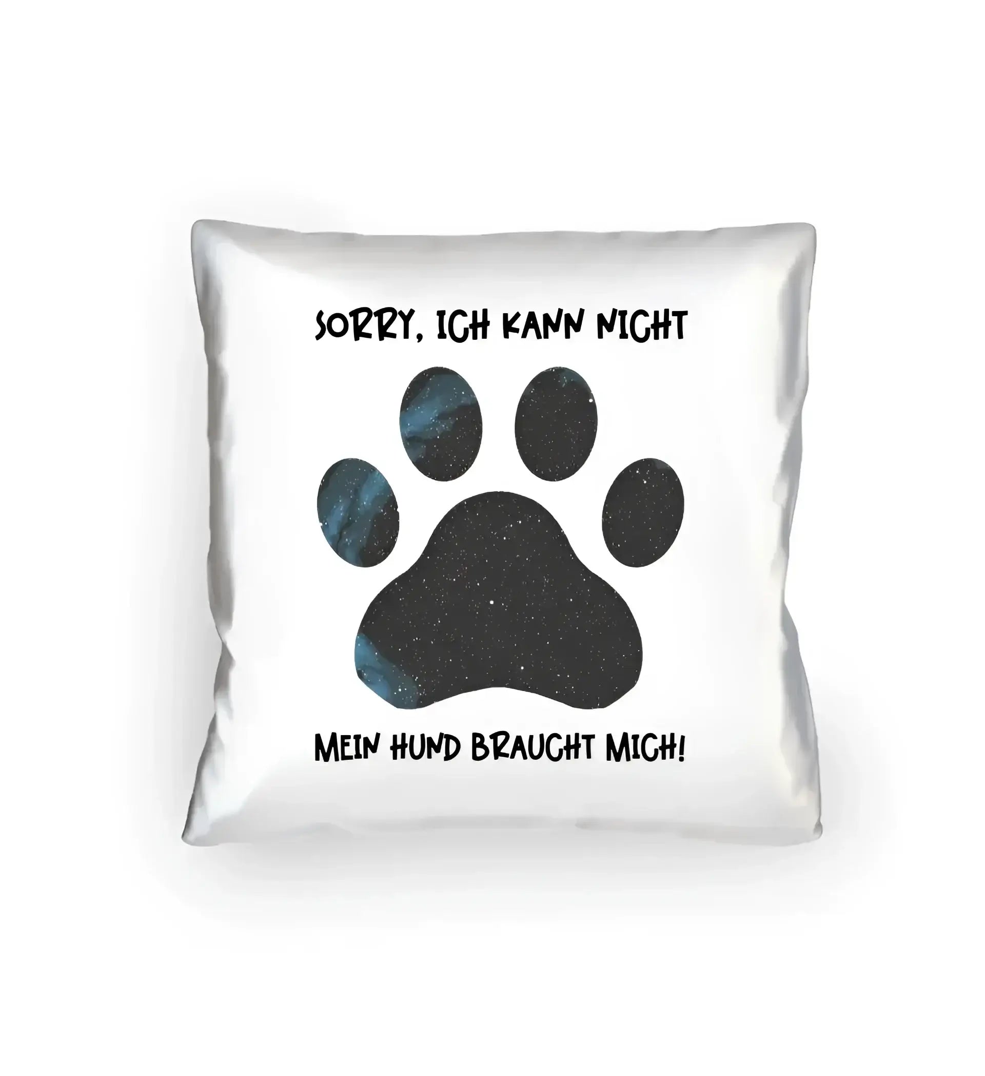 Echte Sternkarte als Hundepfote + Text • Hund • Kissen 40x40 cm • personalisiert