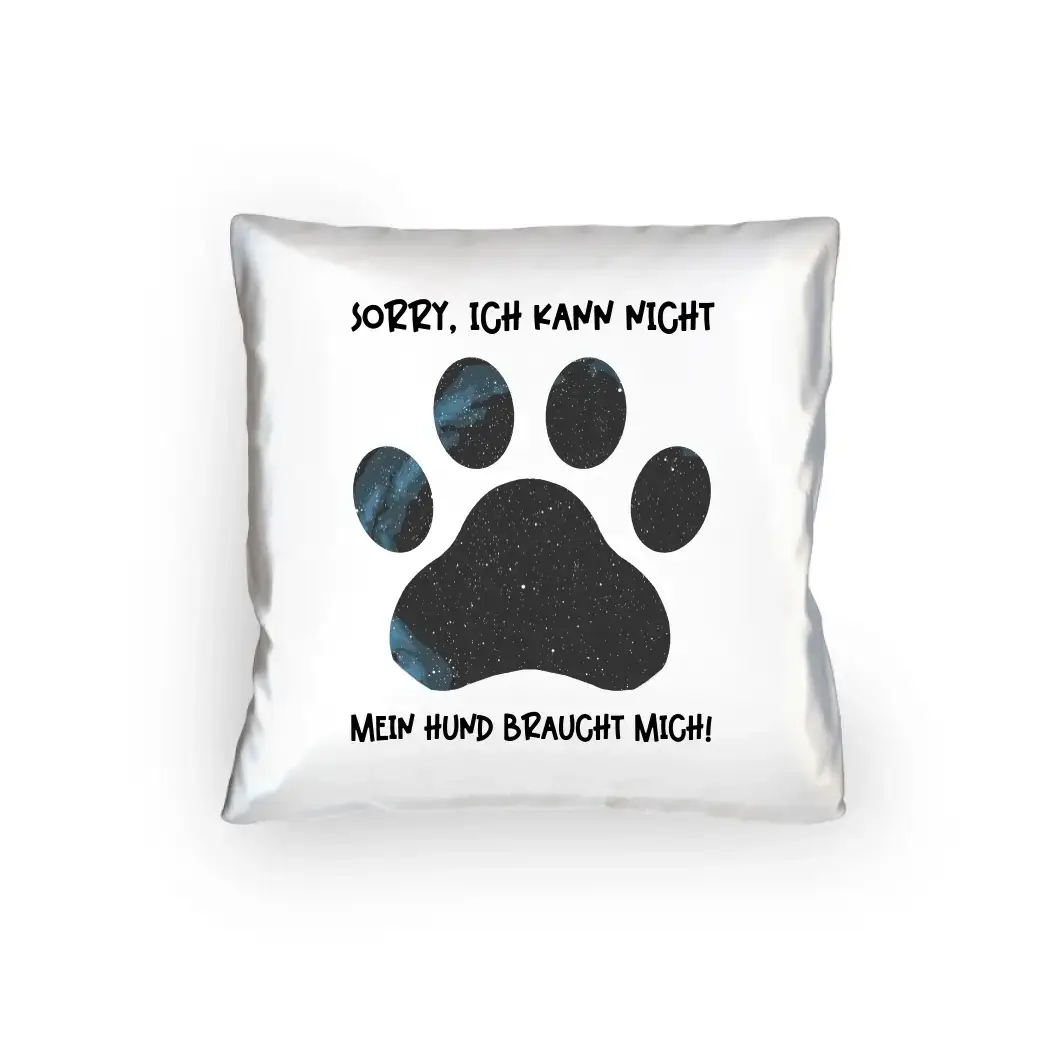 Echte Sternkarte als Hundepfote + Text • Hund • Kissen 40x40 cm • personalisiert