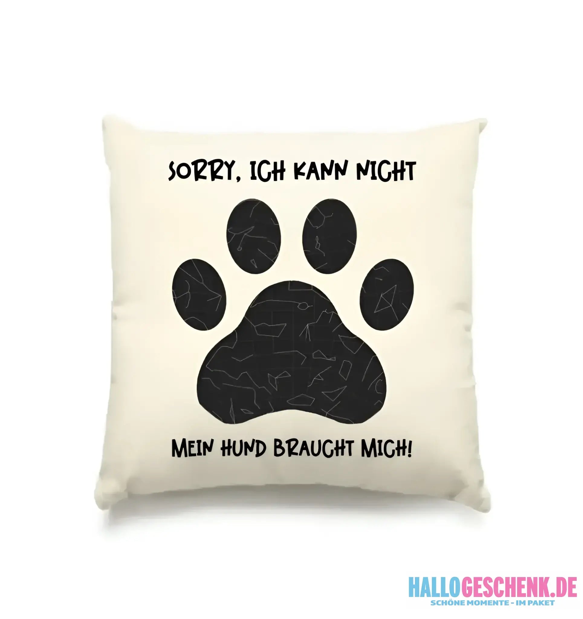 Echte Sternkarte als Hundepfote + Text • Hund • Kissen 40x40 cm • personalisiert