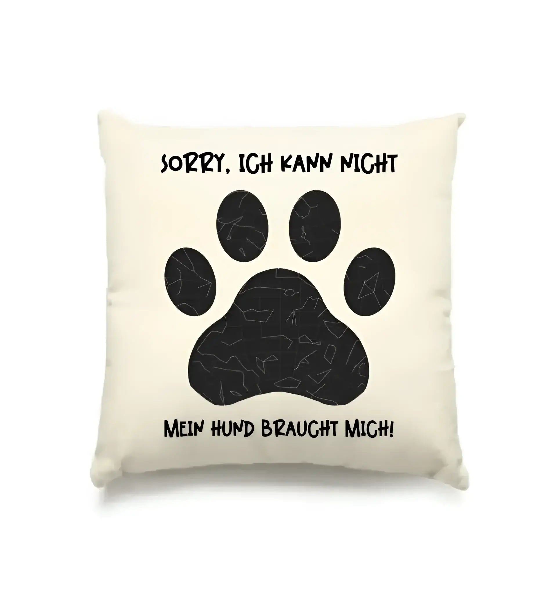 Echte Sternkarte als Hundepfote + Text • Hund • Kissen 40x40 cm • personalisiert