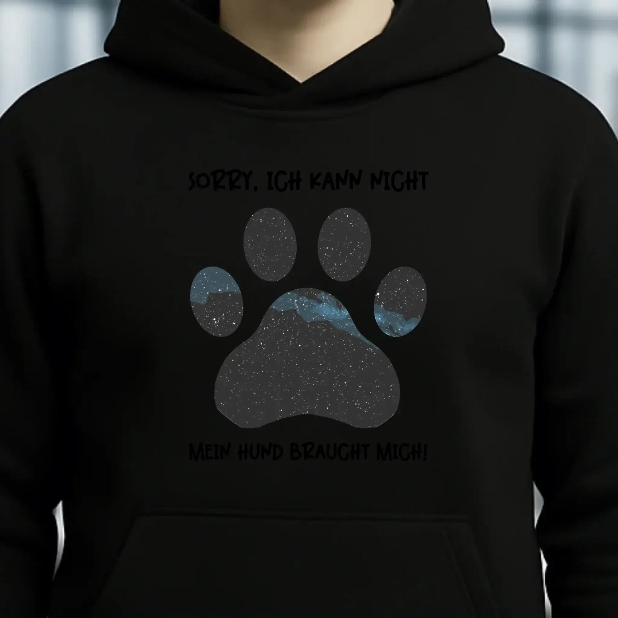 Echte Sternkarte als Hundepfote + Text • Hund • Unisex Premium Hoodie XS-5XL aus Bio-Baumwolle für Damen & Herren • Exklusivdesign • personalisiert