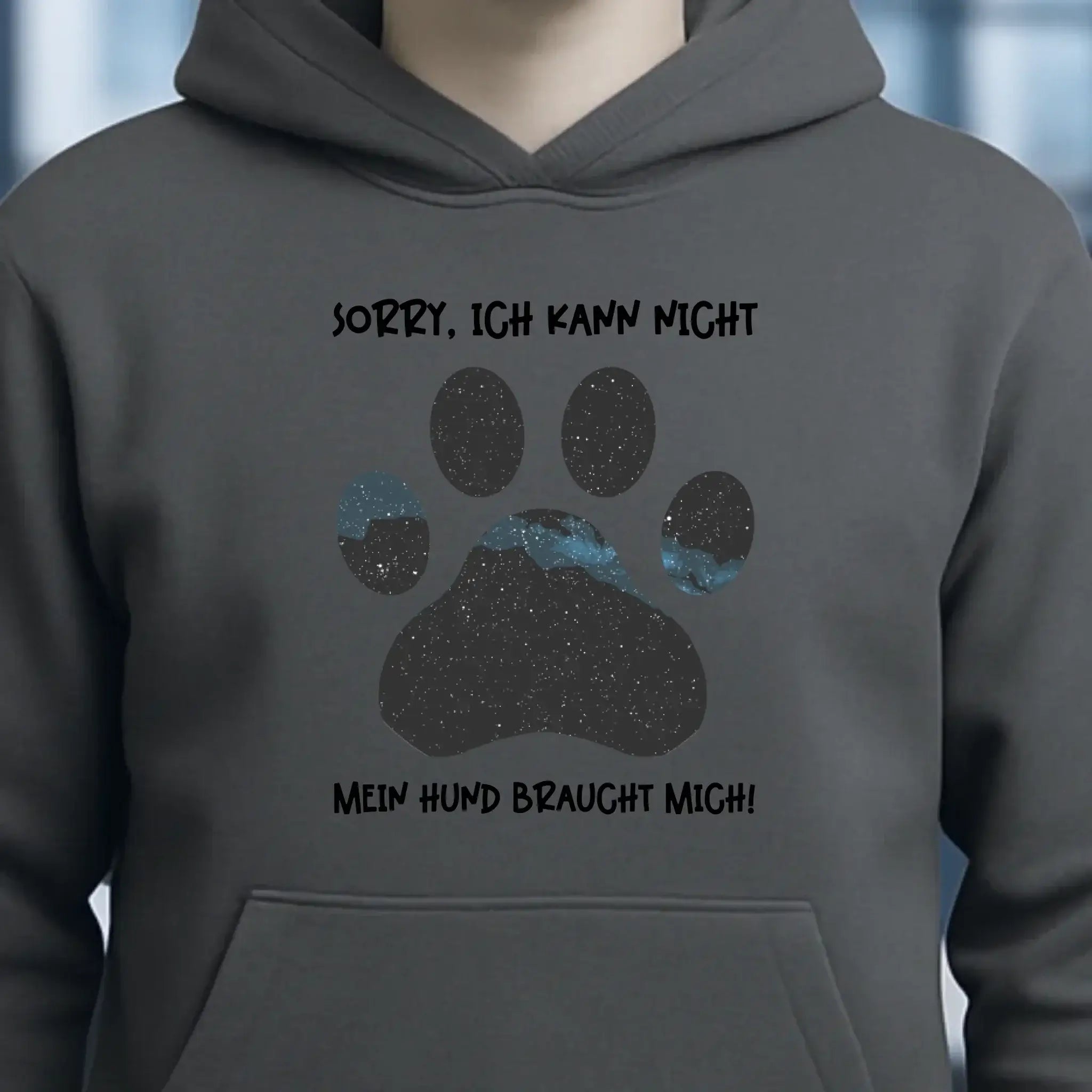 Echte Sternkarte als Hundepfote + Text • Hund • Unisex Premium Hoodie XS-5XL aus Bio-Baumwolle für Damen & Herren • Exklusivdesign • personalisiert