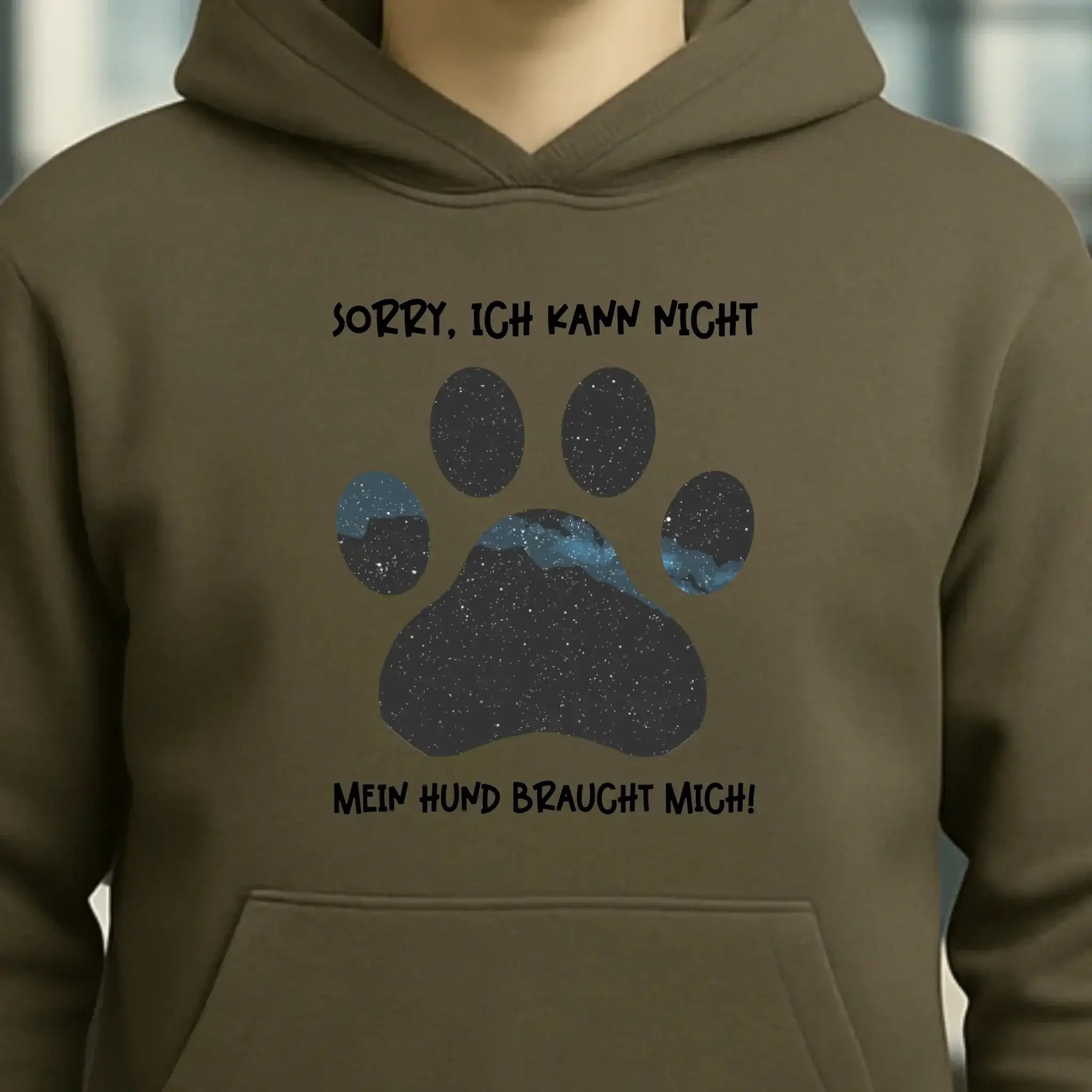 Echte Sternkarte als Hundepfote + Text • Hund • Unisex Premium Hoodie XS-5XL aus Bio-Baumwolle für Damen & Herren • Exklusivdesign • personalisiert