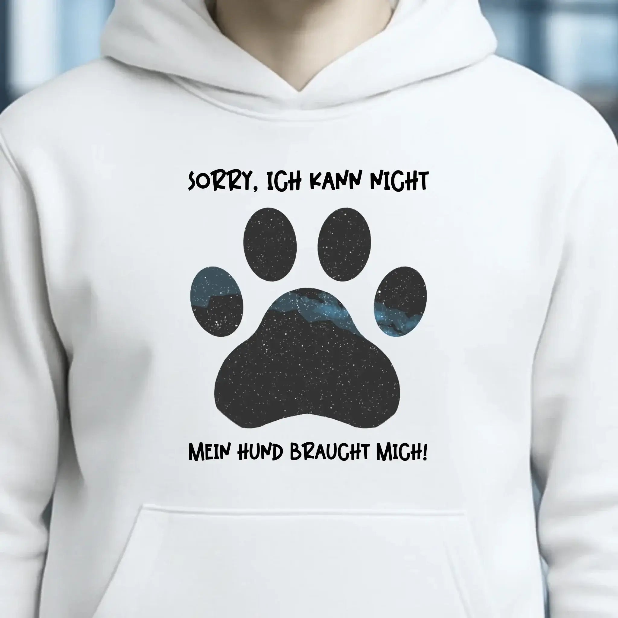 Echte Sternkarte als Hundepfote + Text • Hund • Unisex Premium Hoodie XS-5XL aus Bio-Baumwolle für Damen & Herren • Exklusivdesign • personalisiert