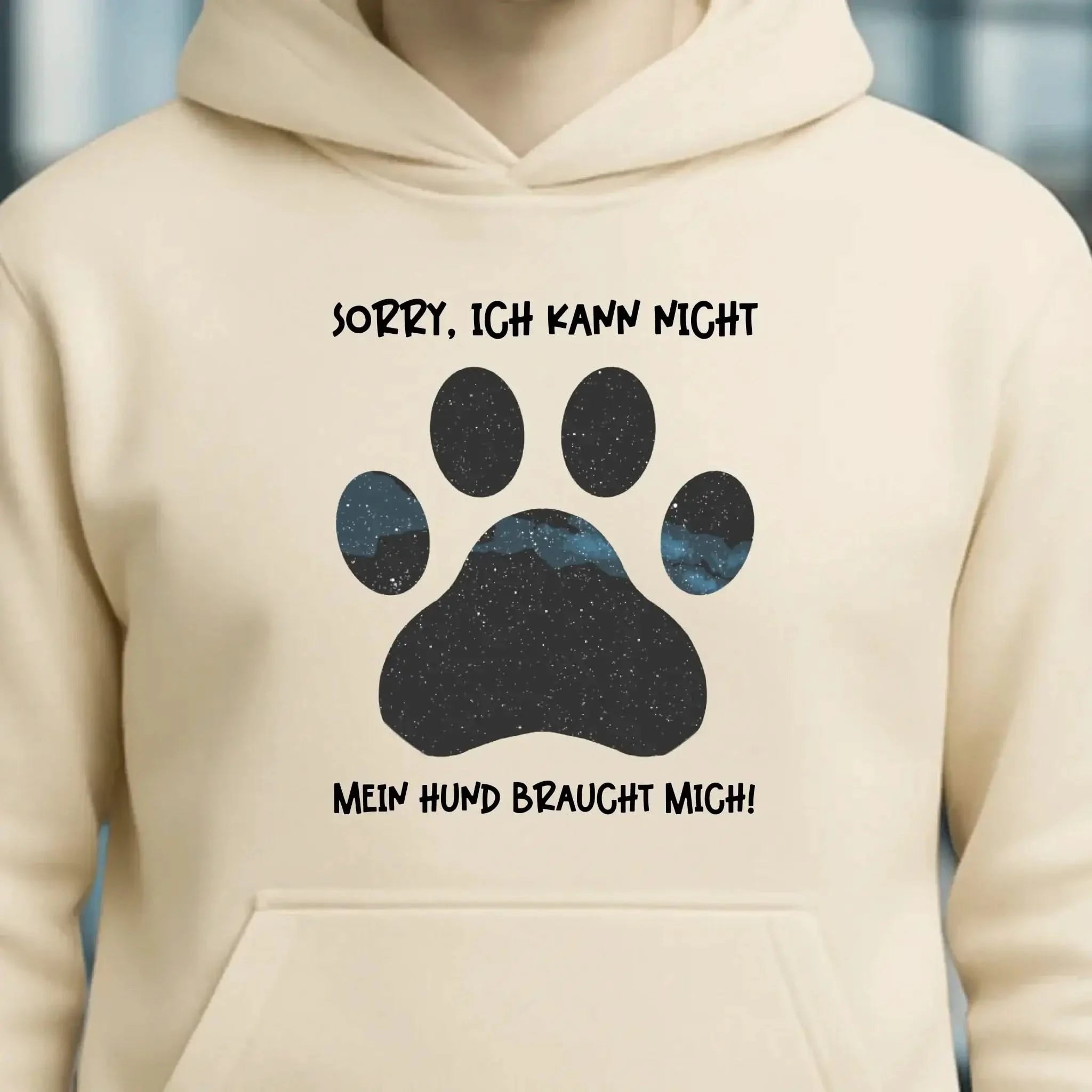Echte Sternkarte als Hundepfote + Text • Hund • Unisex Premium Hoodie XS-5XL aus Bio-Baumwolle für Damen & Herren • Exklusivdesign • personalisiert