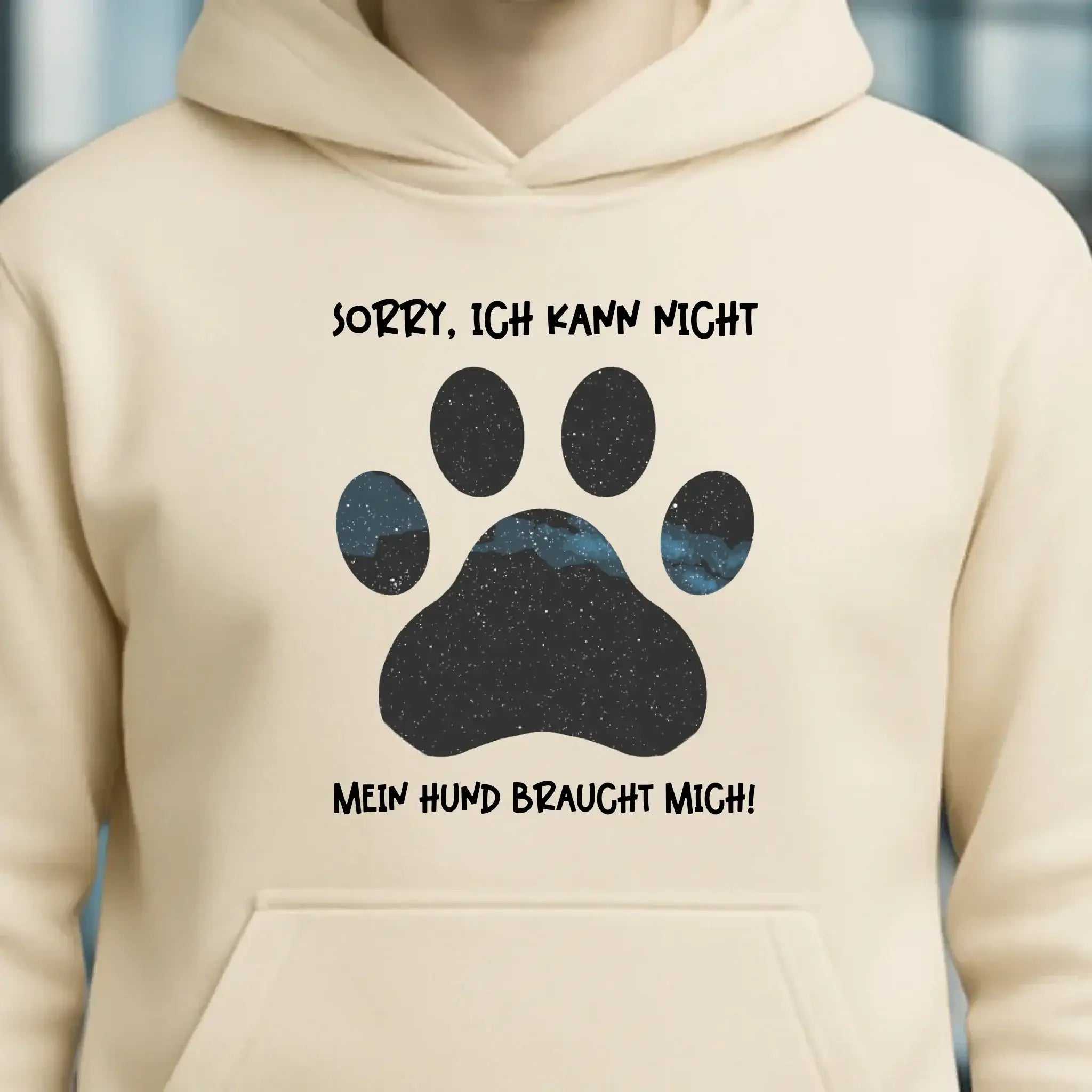 Echte Sternkarte als Hundepfote + Text • Hund • Unisex Premium Hoodie XS-5XL aus Bio-Baumwolle für Damen & Herren • Exklusivdesign • personalisiert