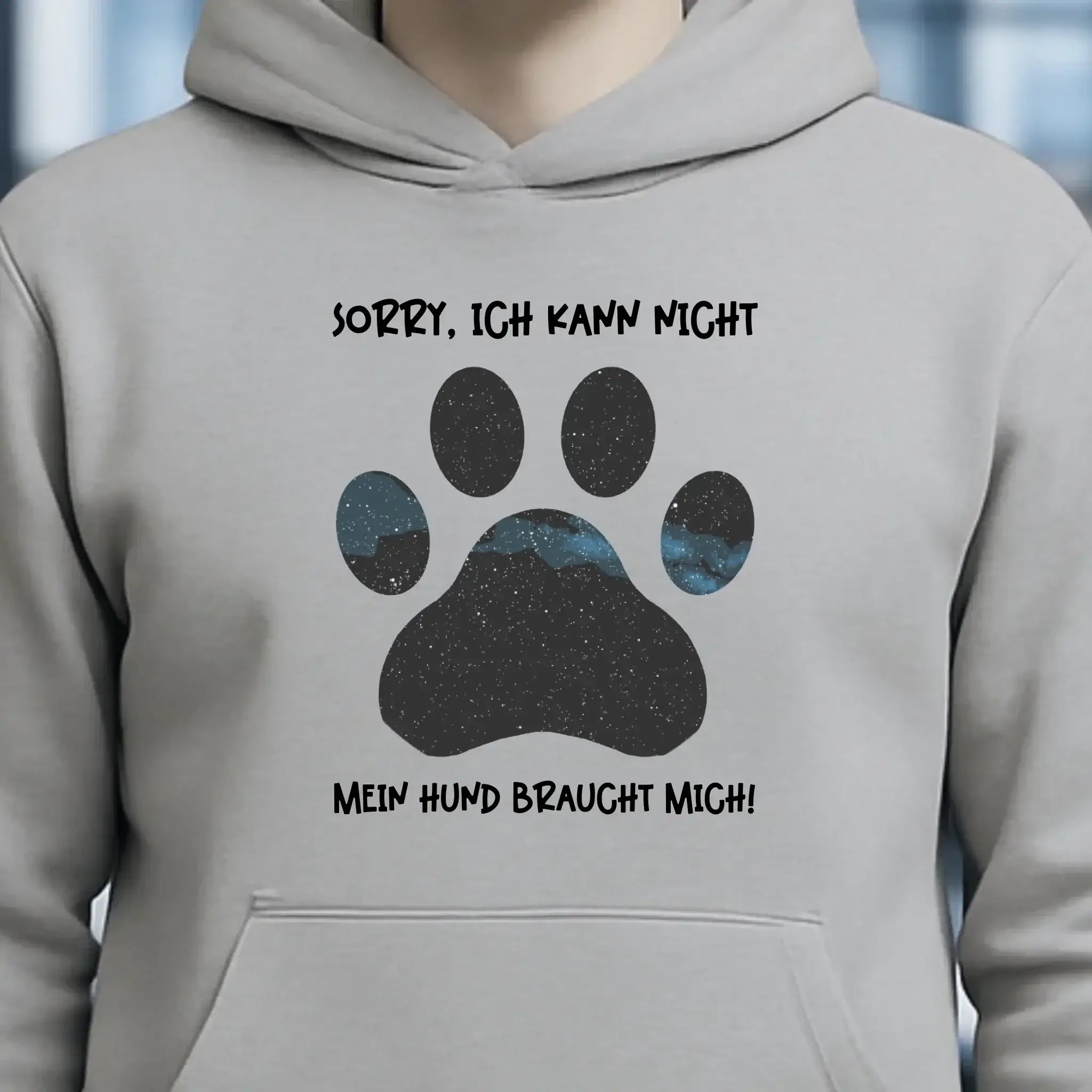 Echte Sternkarte als Hundepfote + Text • Hund • Unisex Premium Hoodie XS-5XL aus Bio-Baumwolle für Damen & Herren • Exklusivdesign • personalisiert