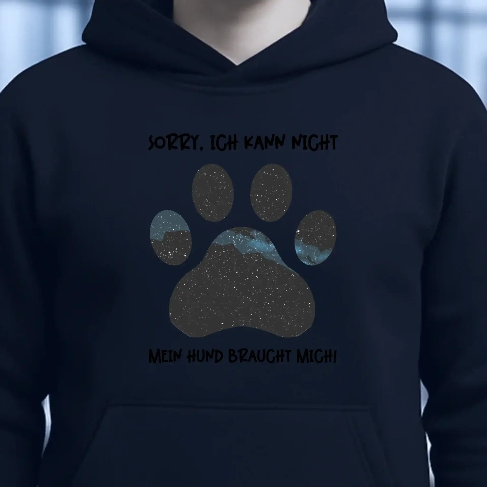 Echte Sternkarte als Hundepfote + Text • Hund • Unisex Premium Hoodie XS-5XL aus Bio-Baumwolle für Damen & Herren • Exklusivdesign • personalisiert