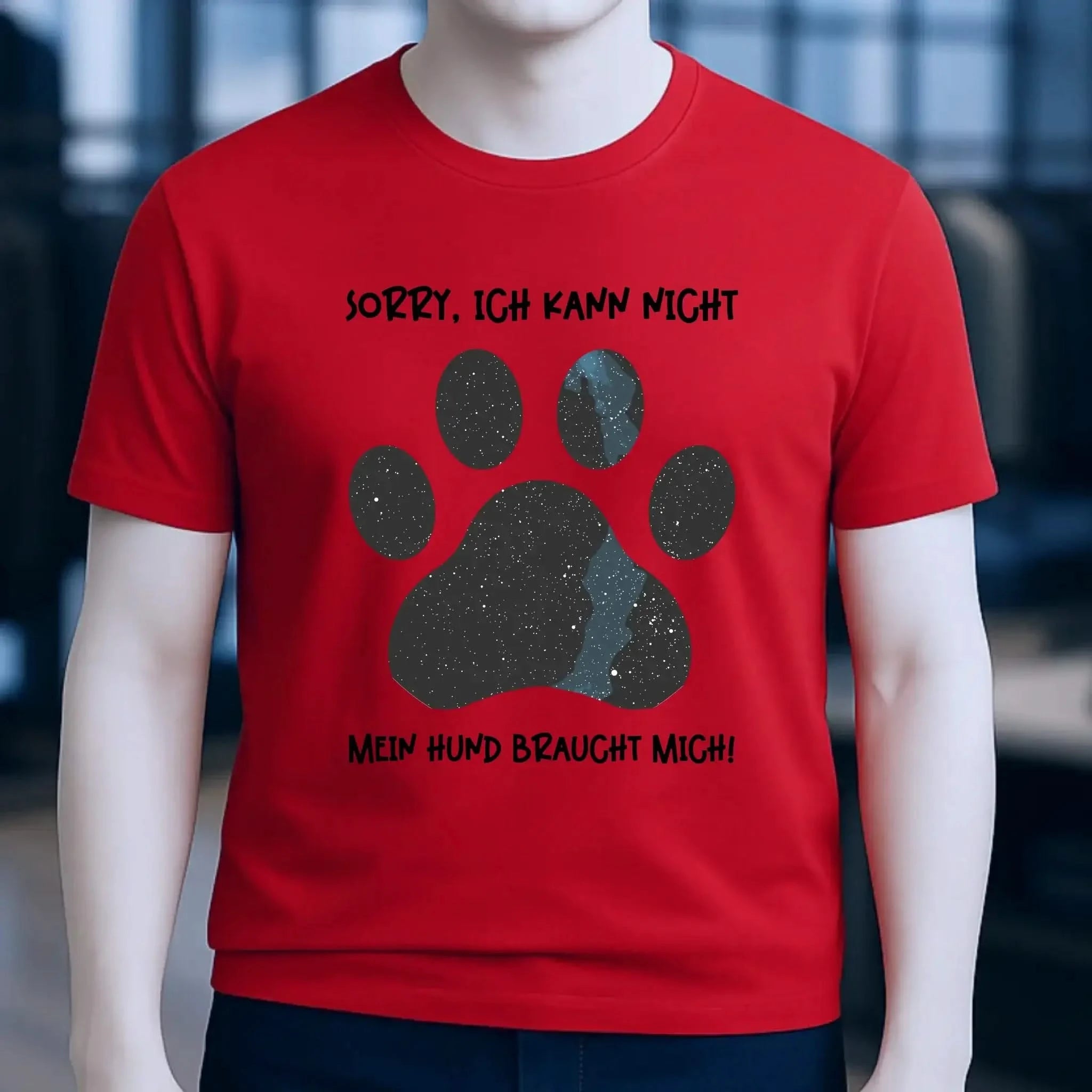 Echte Sternkarte als Hundepfote + Text • Hund • Unisex Premium T-Shirt XS-5XL aus Bio-Baumwolle für Damen & Herren • Exklusivdesign • personalisiert