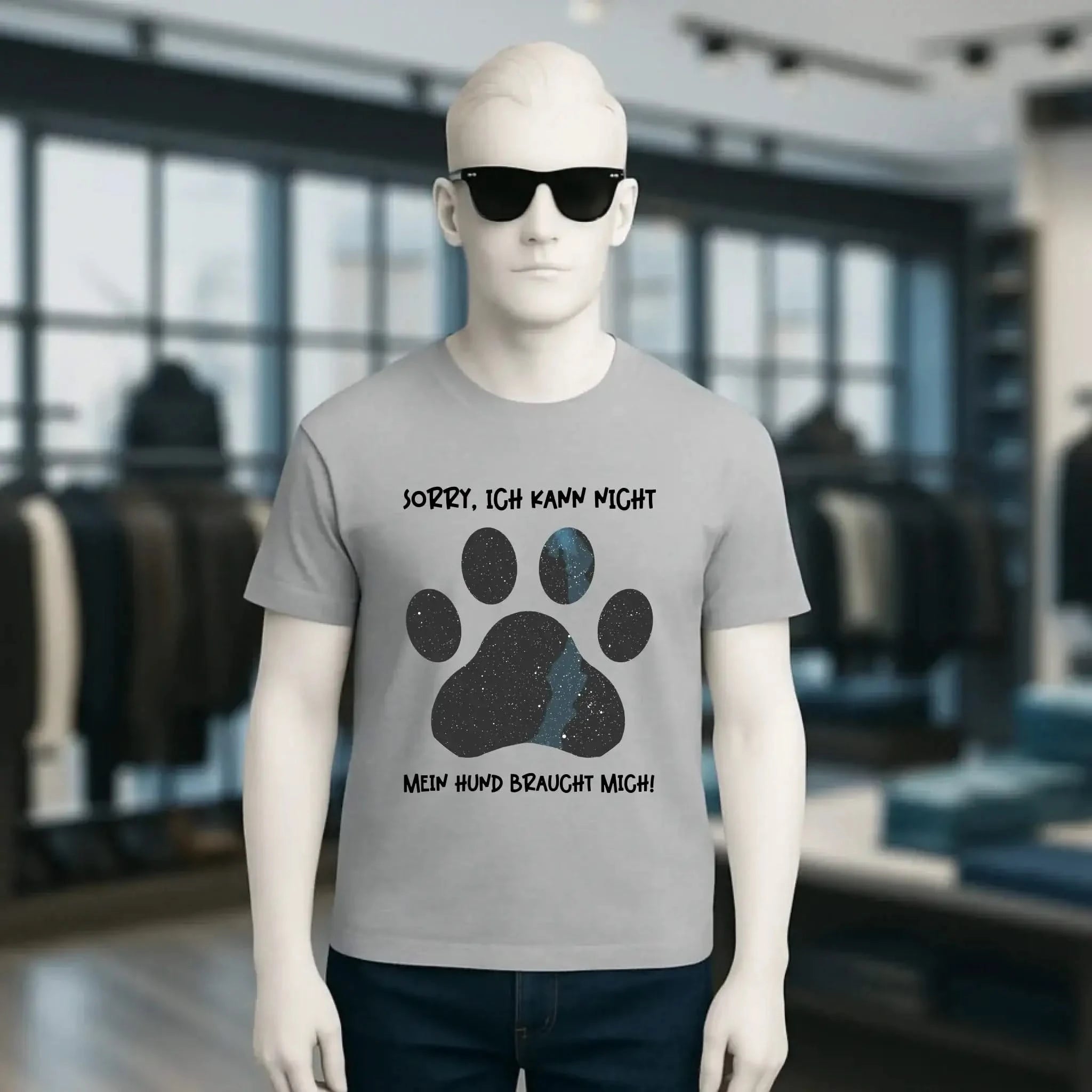 Echte Sternkarte als Hundepfote + Text • Hund • Unisex Premium T-Shirt XS-5XL aus Bio-Baumwolle für Damen & Herren • Exklusivdesign • personalisiert