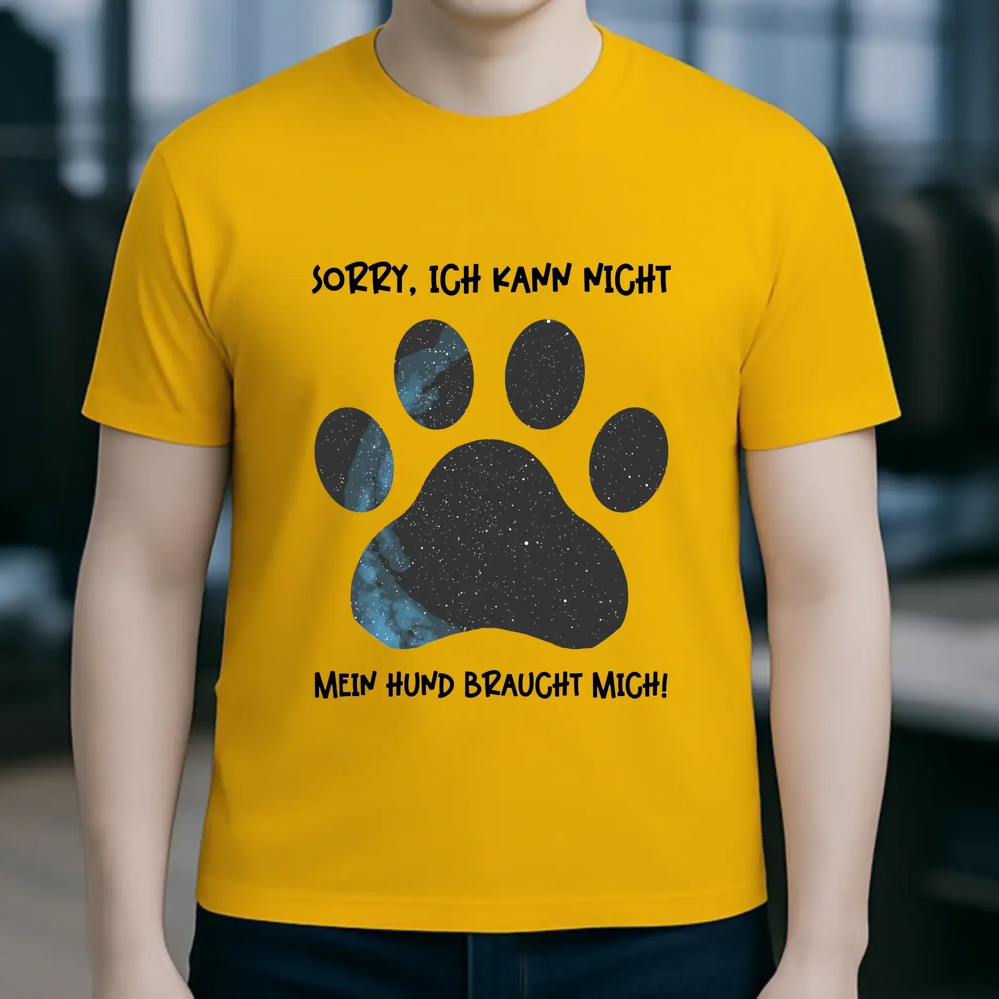 Echte Sternkarte als Hundepfote + Text • Hund • Unisex Premium T-Shirt XS-5XL aus Bio-Baumwolle für Damen & Herren • Exklusivdesign • personalisiert