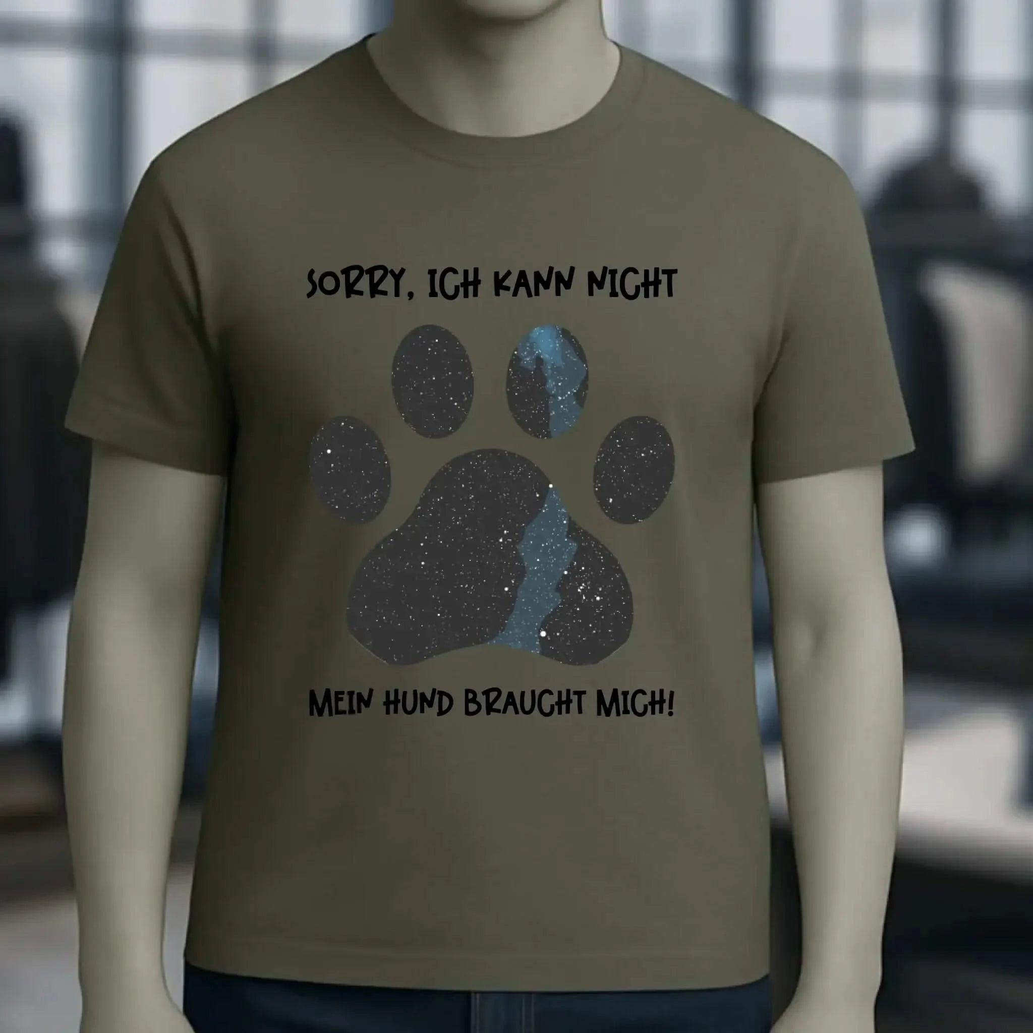 Echte Sternkarte als Hundepfote + Text • Hund • Unisex Premium T-Shirt XS-5XL aus Bio-Baumwolle für Damen & Herren • Exklusivdesign • personalisiert