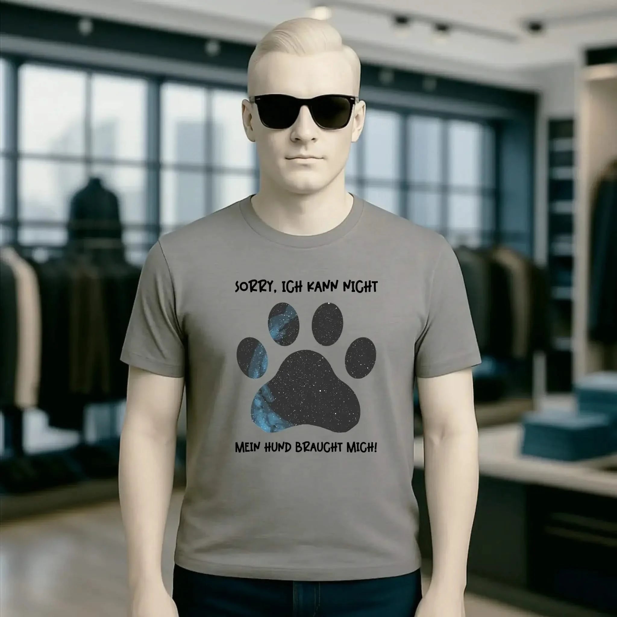 Echte Sternkarte als Hundepfote + Text • Hund • Unisex Premium T-Shirt XS-5XL aus Bio-Baumwolle für Damen & Herren • Exklusivdesign • personalisiert