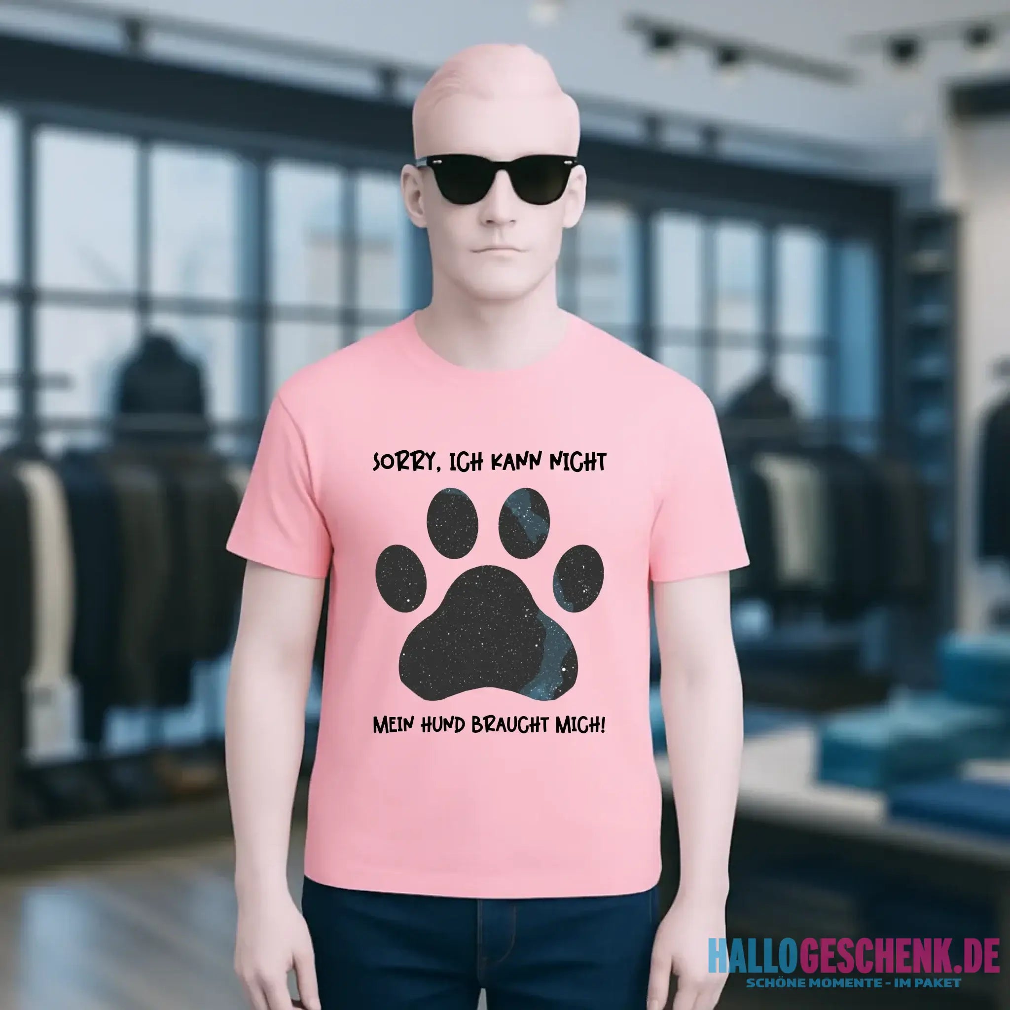 Echte Sternkarte als Hundepfote + Text • Hund • Unisex Premium T-Shirt XS-5XL aus Bio-Baumwolle für Damen & Herren • Exklusivdesign • personalisiert