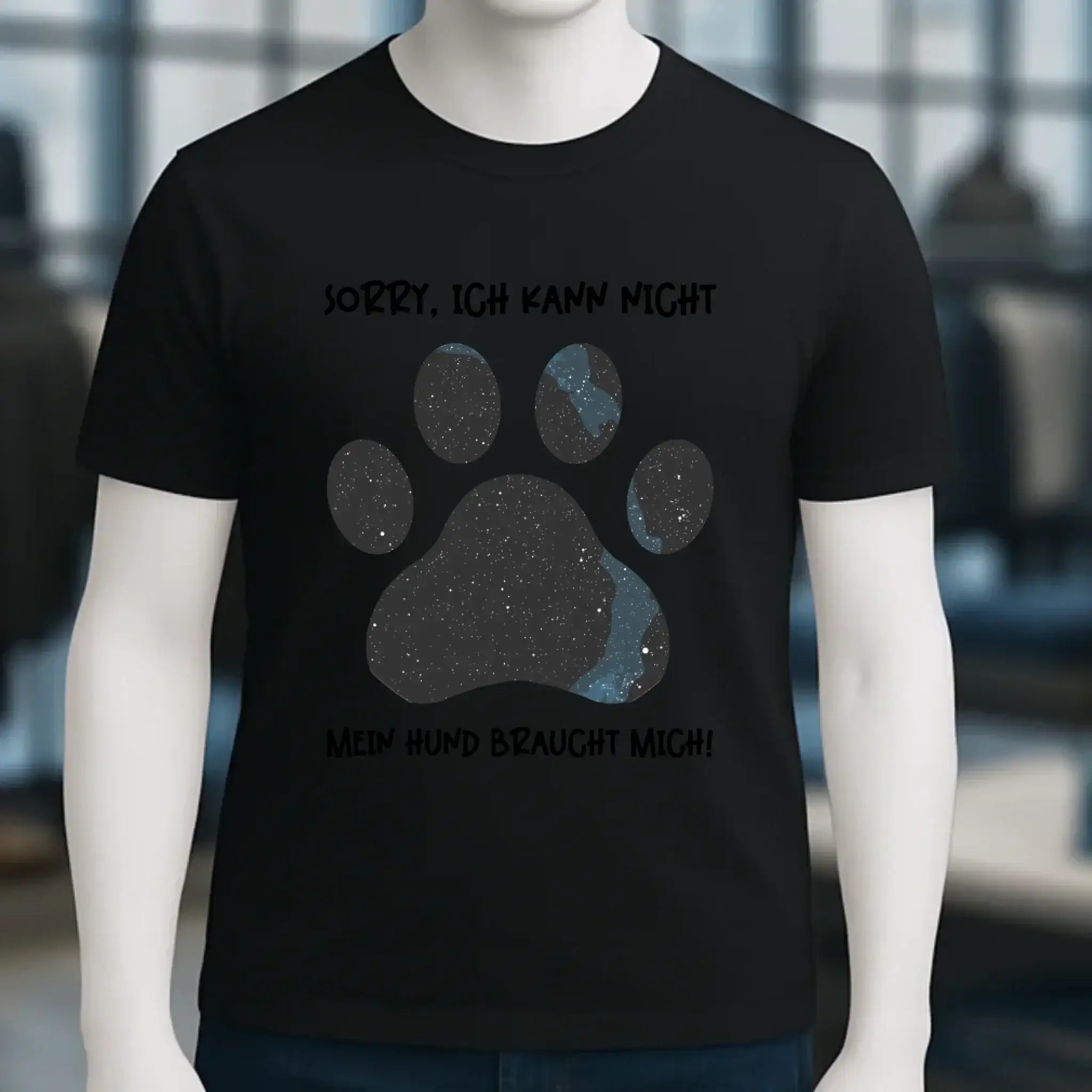 Echte Sternkarte als Hundepfote + Text • Hund • Unisex Premium T-Shirt XS-5XL aus Bio-Baumwolle für Damen & Herren • Exklusivdesign • personalisiert
