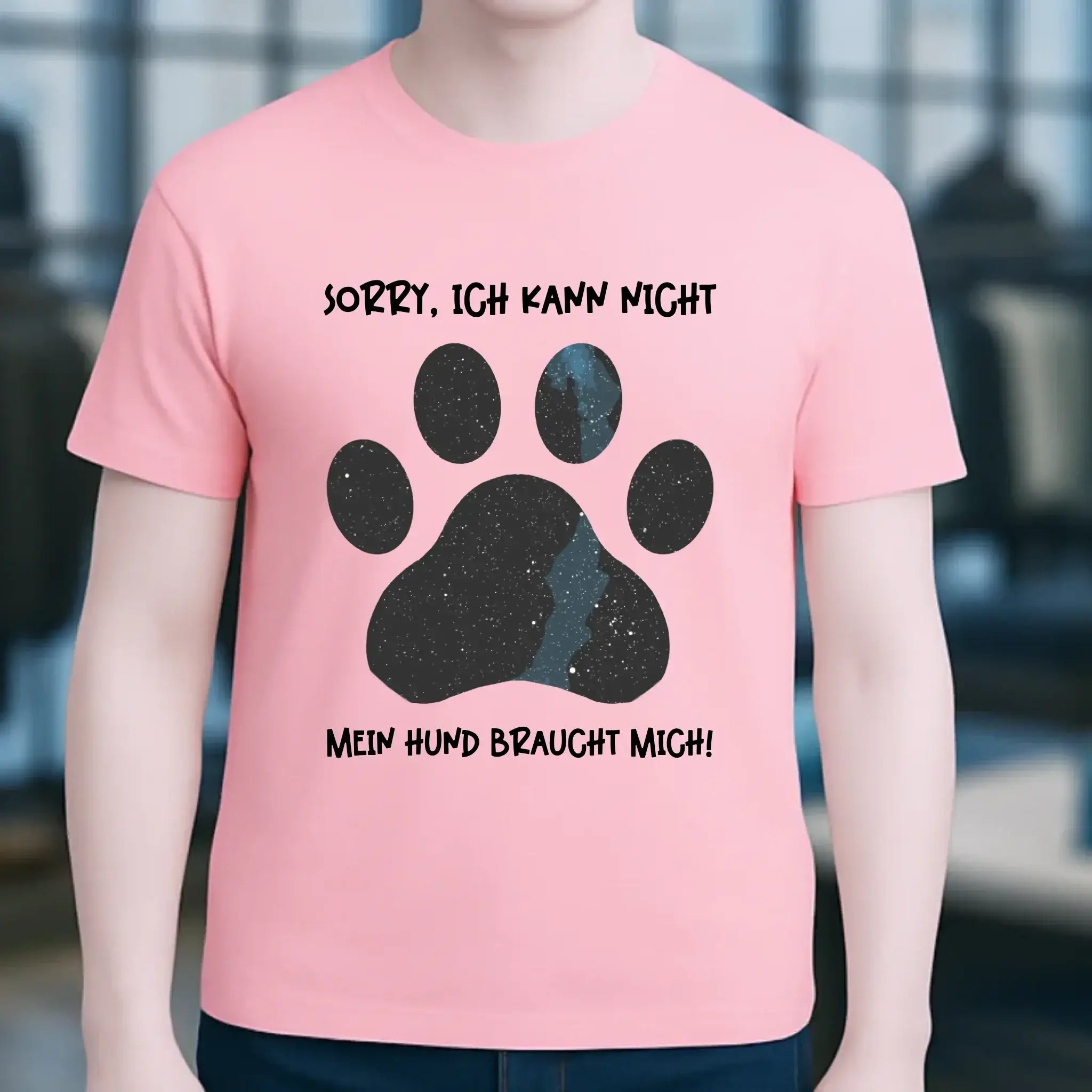 Echte Sternkarte als Hundepfote + Text • Hund • Unisex Premium T-Shirt XS-5XL aus Bio-Baumwolle für Damen & Herren • Exklusivdesign • personalisiert