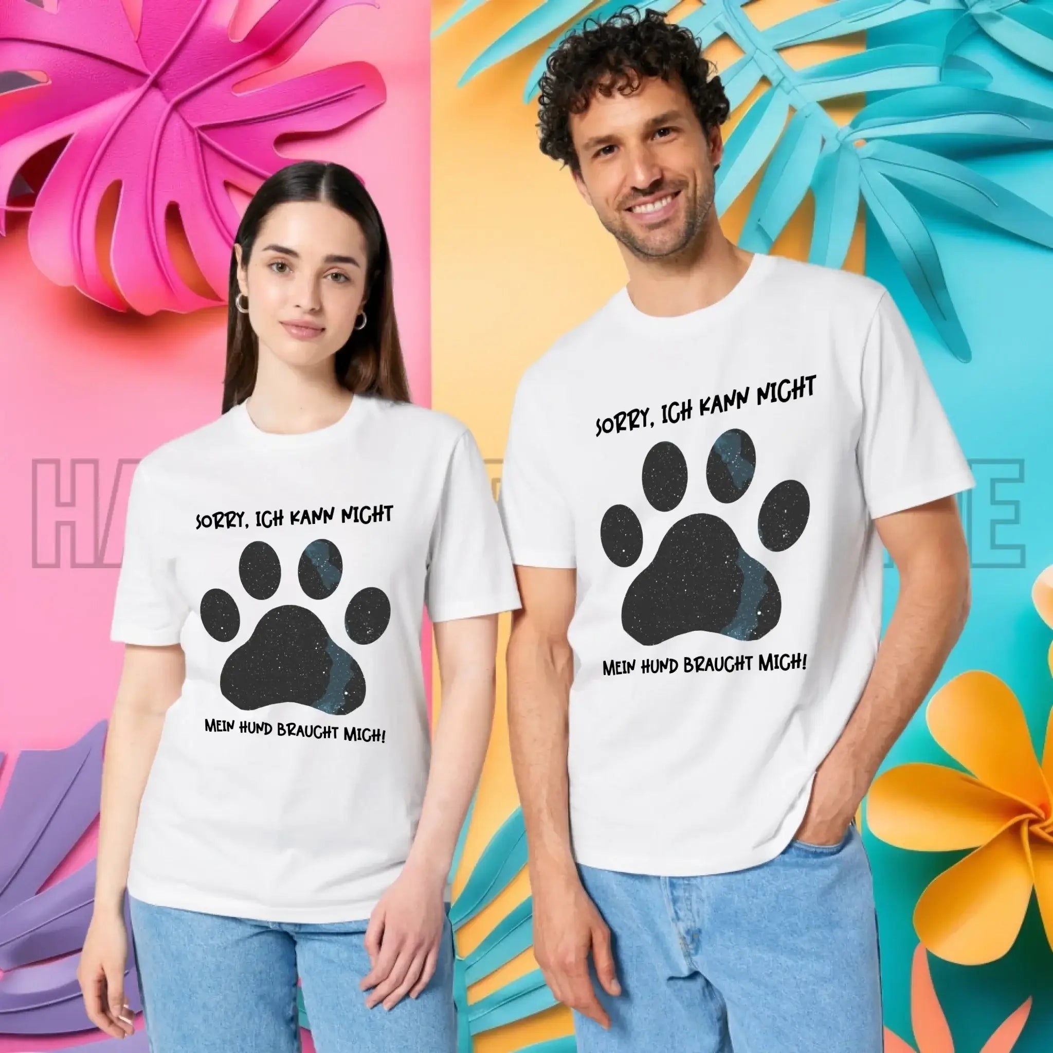 Echte Sternkarte als Hundepfote + Text • Hund • Unisex Premium T-Shirt XS-5XL aus Bio-Baumwolle für Damen & Herren • Exklusivdesign • personalisiert