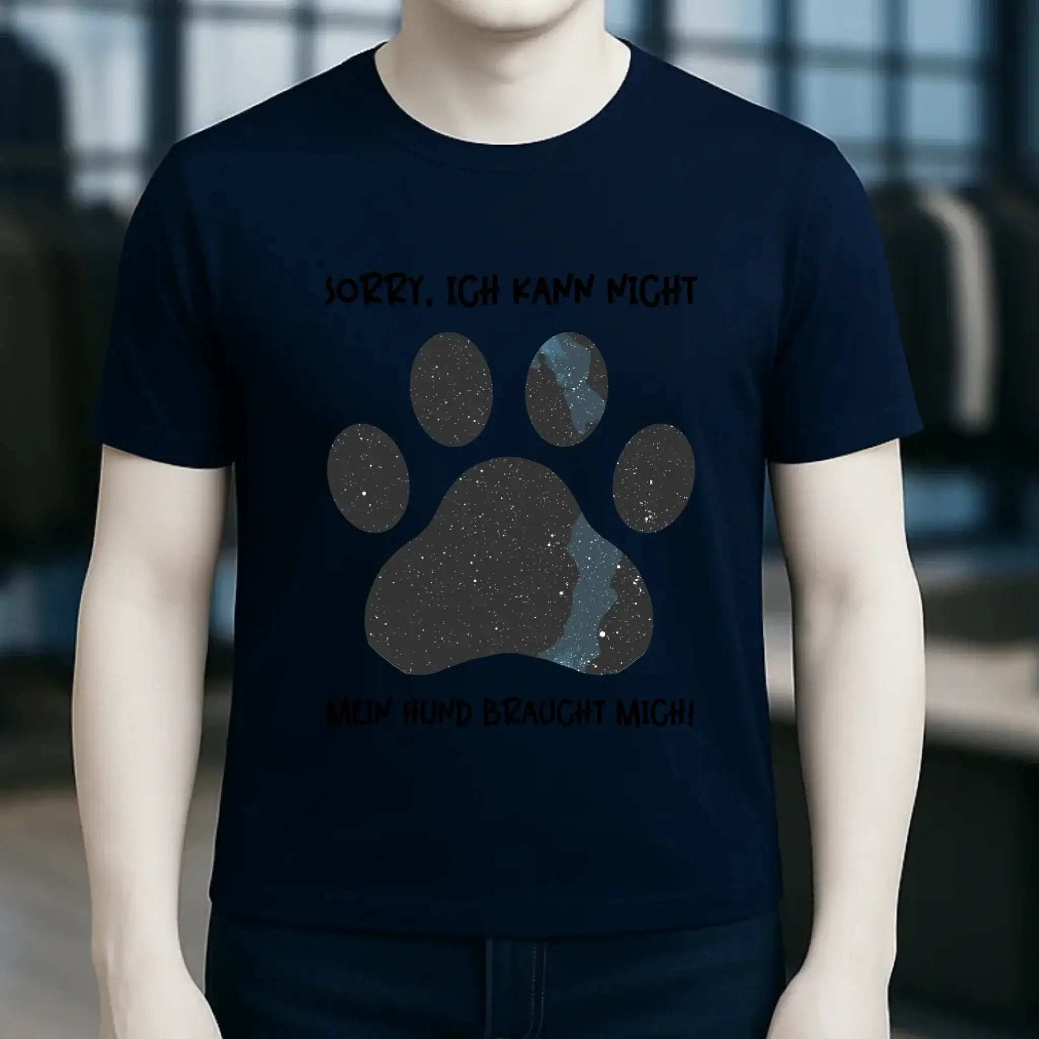 Echte Sternkarte als Hundepfote + Text • Hund • Unisex Premium T-Shirt XS-5XL aus Bio-Baumwolle für Damen & Herren • Exklusivdesign • personalisiert