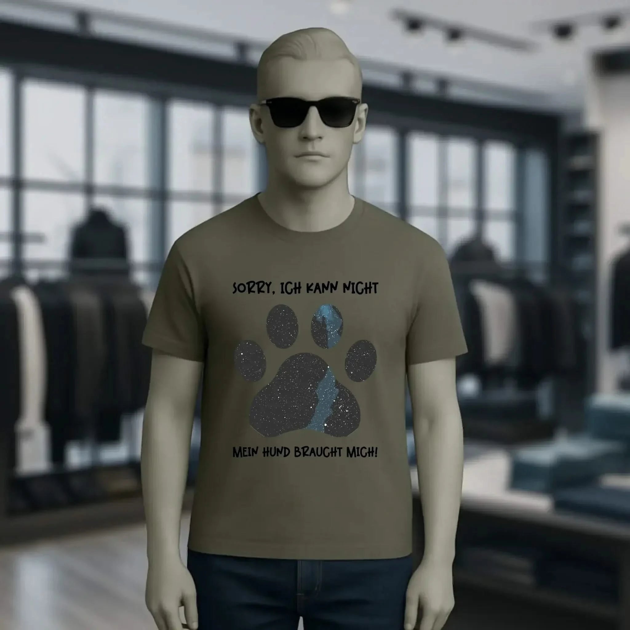 Echte Sternkarte als Hundepfote + Text • Hund • Unisex Premium T-Shirt XS-5XL aus Bio-Baumwolle für Damen & Herren • Exklusivdesign • personalisiert