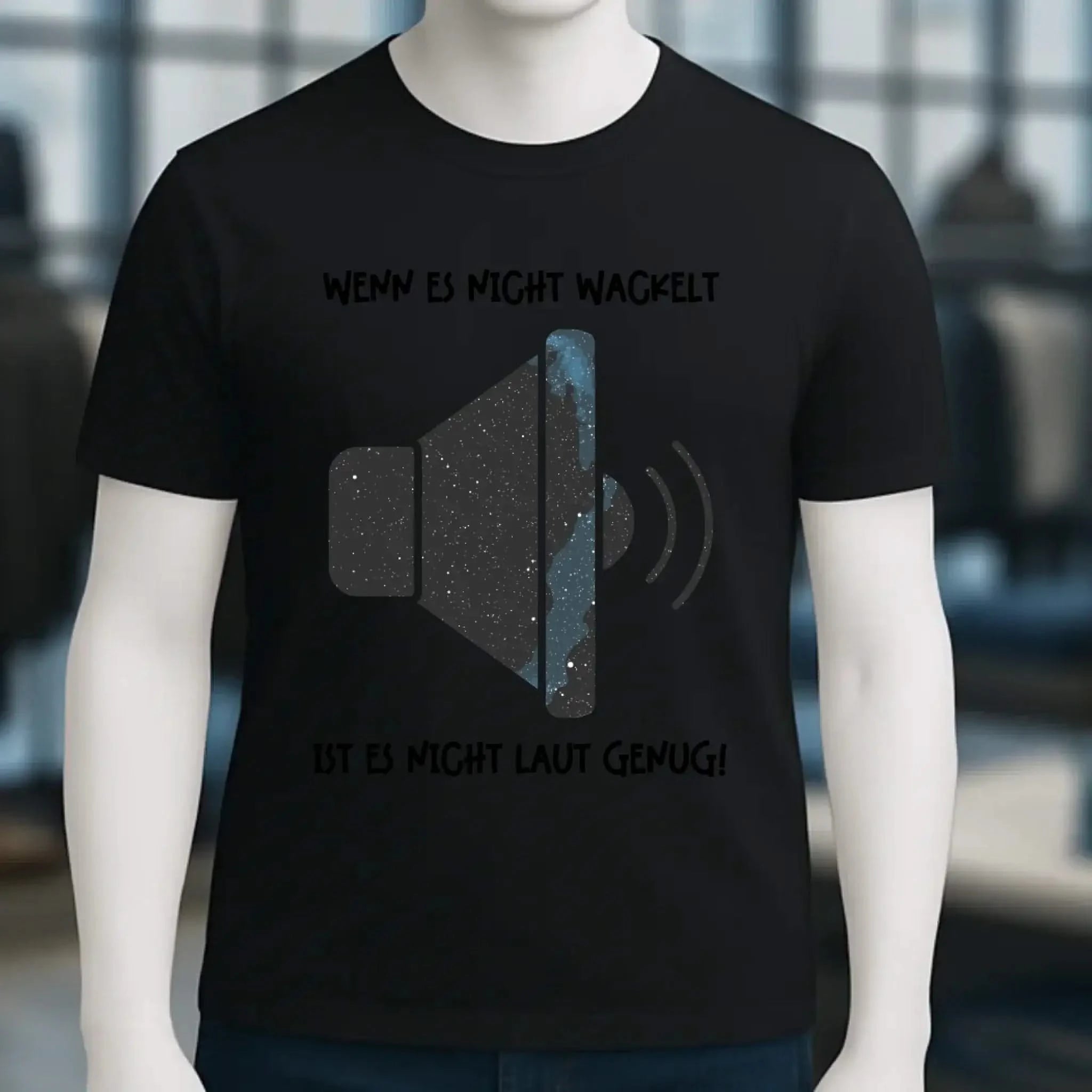 Echte Sternkarte als Lautsprecher + Text • Musik • Unisex Premium T-Shirt XS-5XL aus Bio-Baumwolle für Damen & Herren • Exklusivdesign • personalisiert