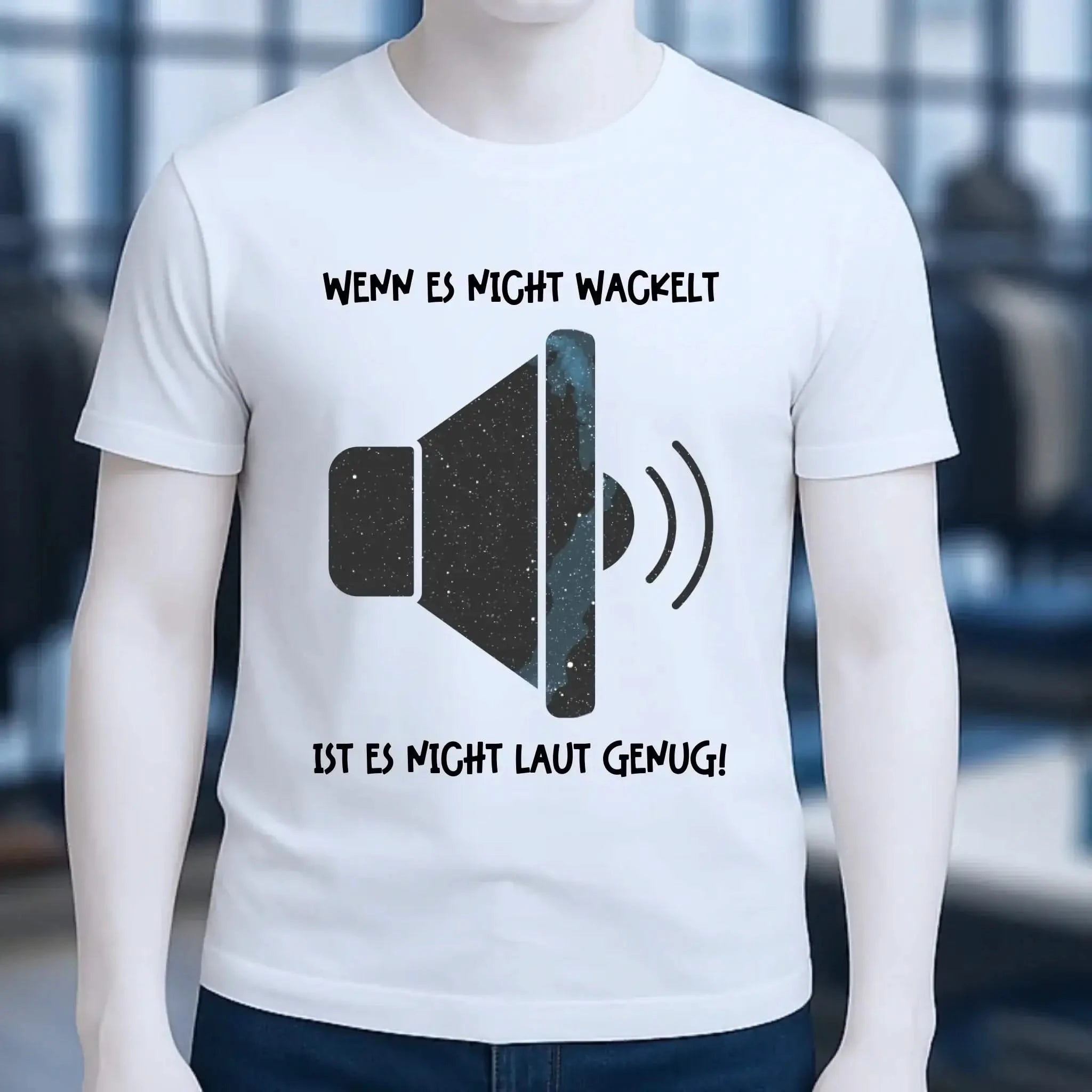 Echte Sternkarte als Lautsprecher + Text • Musik • Unisex Premium T-Shirt XS-5XL aus Bio-Baumwolle für Damen & Herren • Exklusivdesign • personalisiert