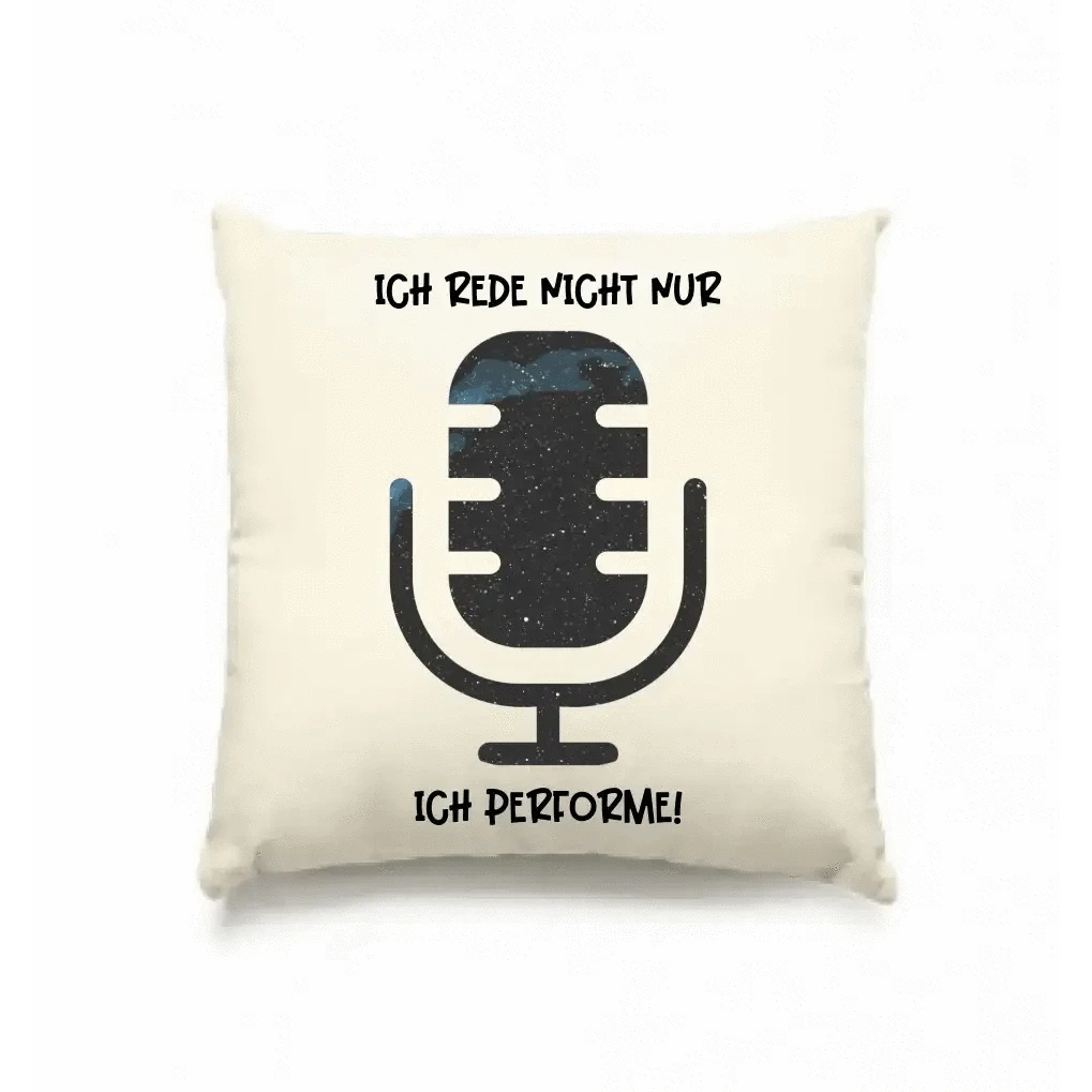 Echte Sternkarte als Mikrofon + Text • Kissen 40x40 cm • personalisiert