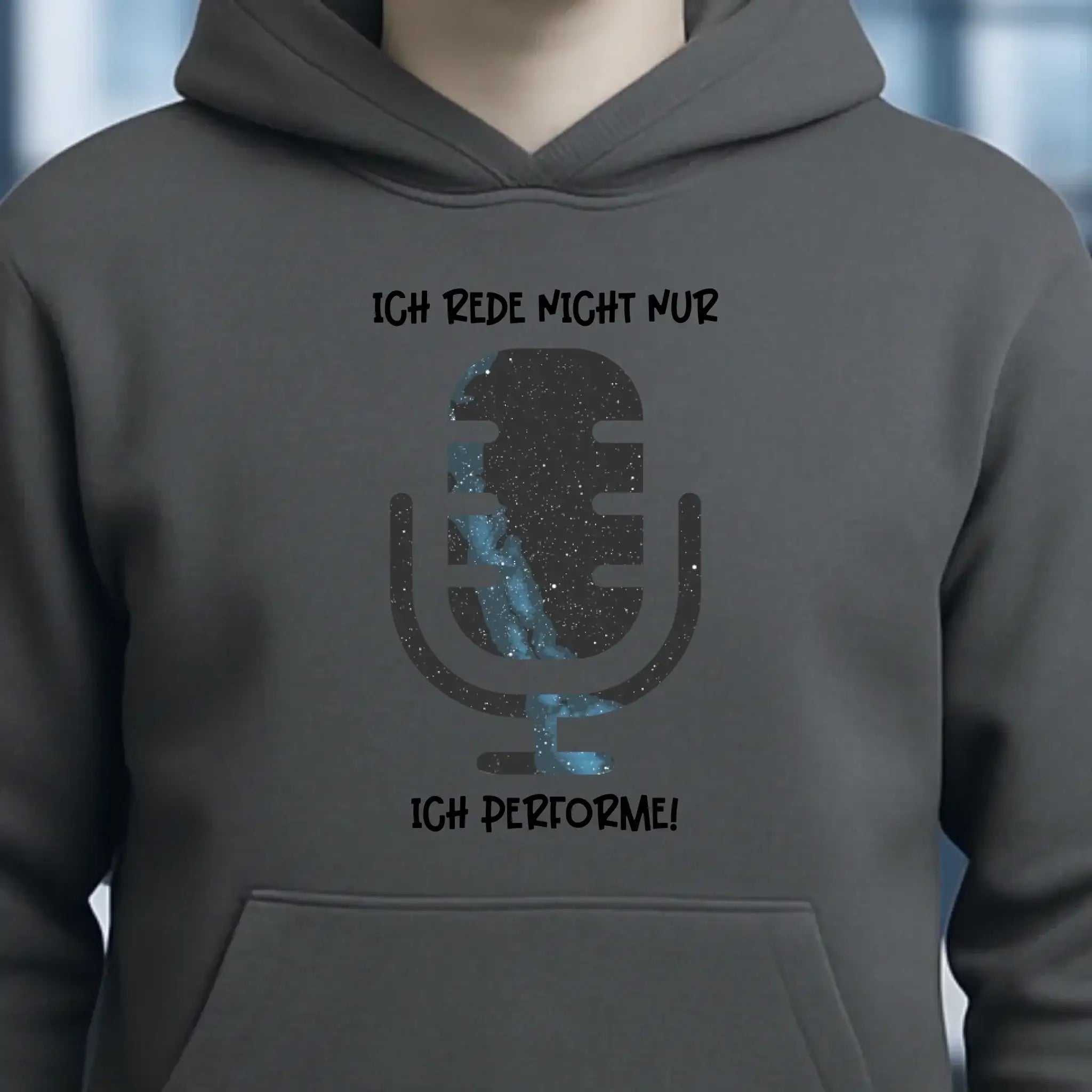 Echte Sternkarte als Mikrofon + Text • Unisex Premium Hoodie XS-5XL aus Bio-Baumwolle für Damen & Herren • Exklusivdesign • personalisiert