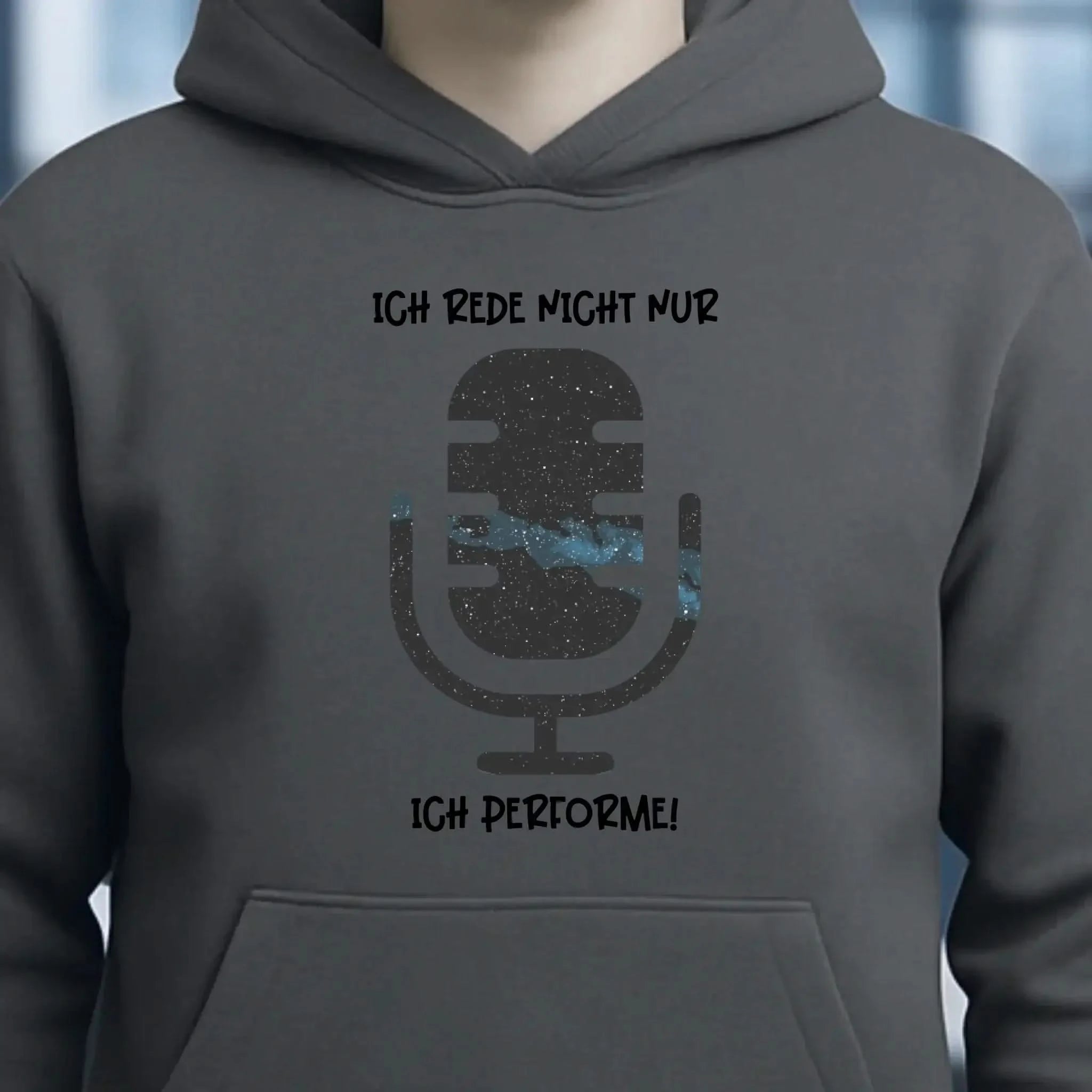 Echte Sternkarte als Mikrofon + Text • Unisex Premium Hoodie XS-5XL aus Bio-Baumwolle für Damen & Herren • Exklusivdesign • personalisiert