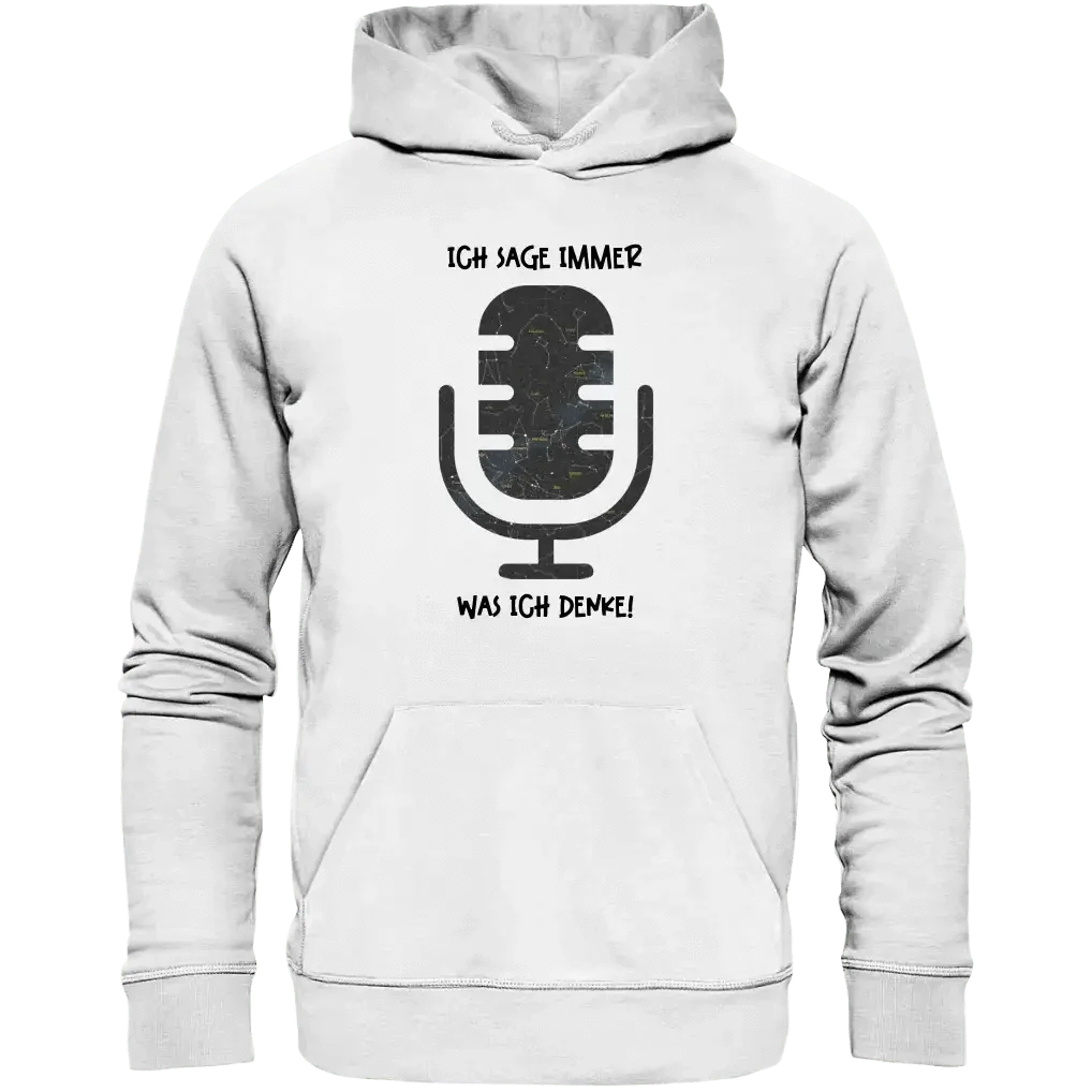 Echte Sternkarte als Mikrofon + Text • Unisex Premium Hoodie XS-5XL aus Bio-Baumwolle für Damen & Herren • Exklusivdesign • personalisiert