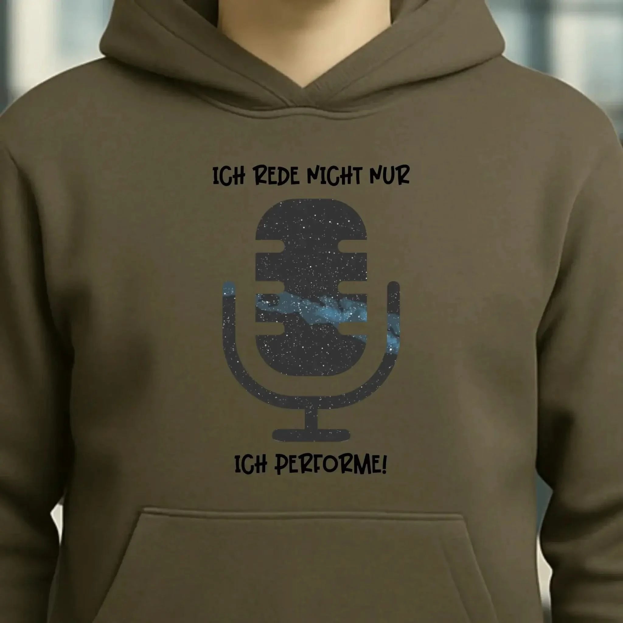 Echte Sternkarte als Mikrofon + Text • Unisex Premium Hoodie XS-5XL aus Bio-Baumwolle für Damen & Herren • Exklusivdesign • personalisiert