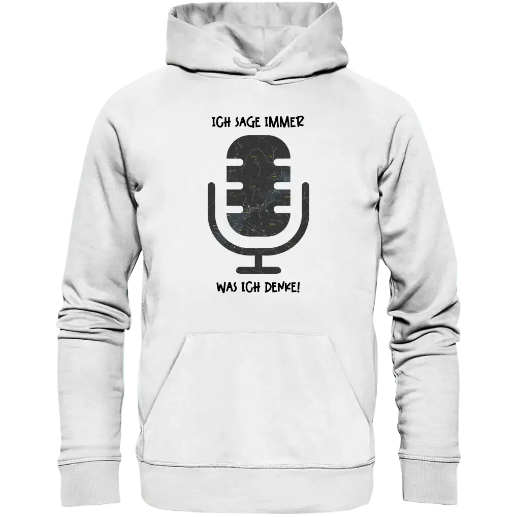 Echte Sternkarte als Mikrofon + Text • Unisex Premium Hoodie XS-5XL aus Bio-Baumwolle für Damen & Herren • Exklusivdesign • personalisiert
