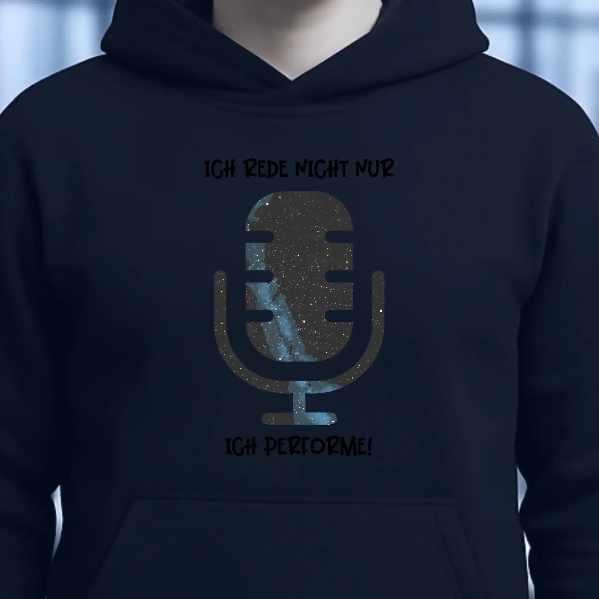 Echte Sternkarte als Mikrofon + Text • Unisex Premium Hoodie XS-5XL aus Bio-Baumwolle für Damen & Herren • Exklusivdesign • personalisiert