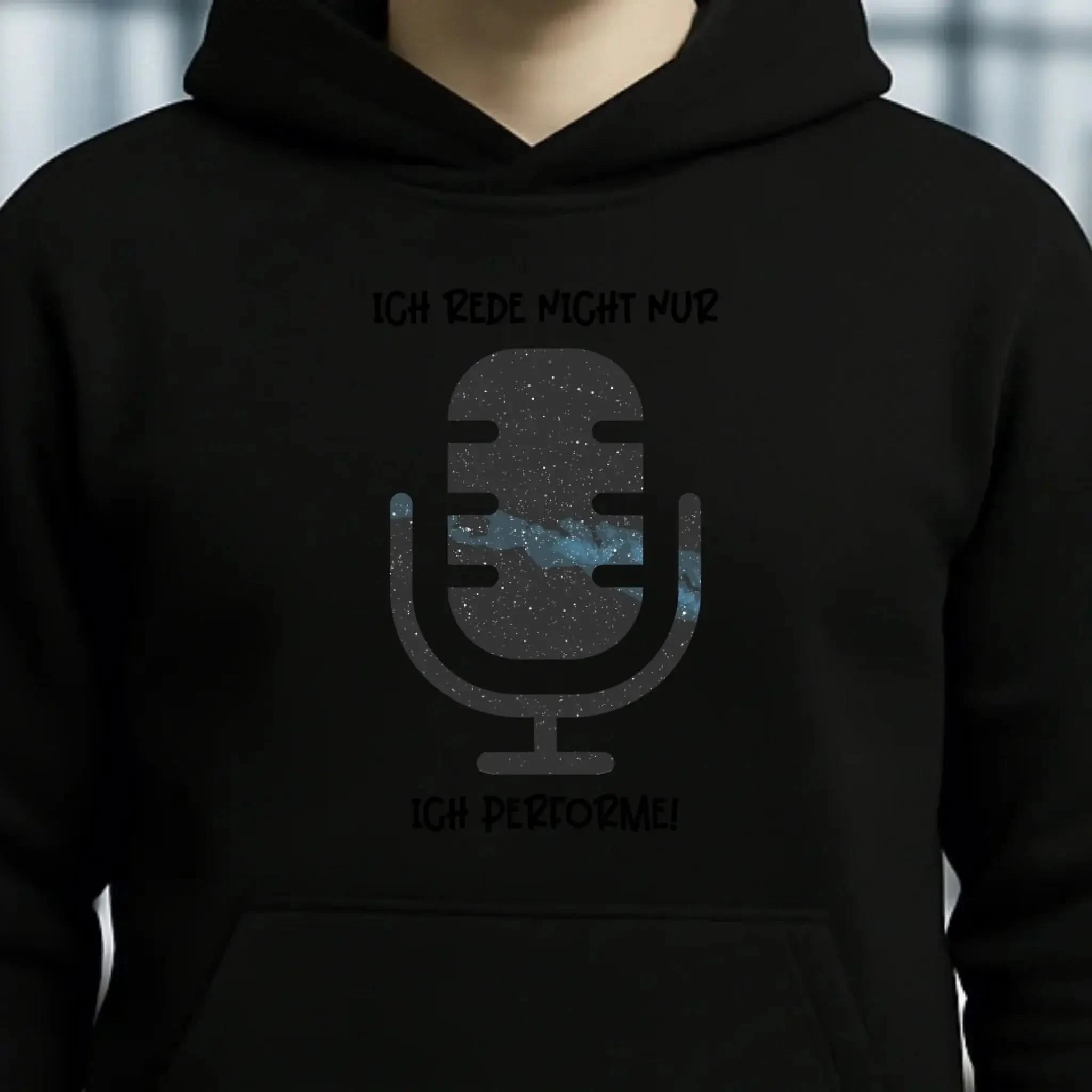 Echte Sternkarte als Mikrofon + Text • Unisex Premium Hoodie XS-5XL aus Bio-Baumwolle für Damen & Herren • Exklusivdesign • personalisiert