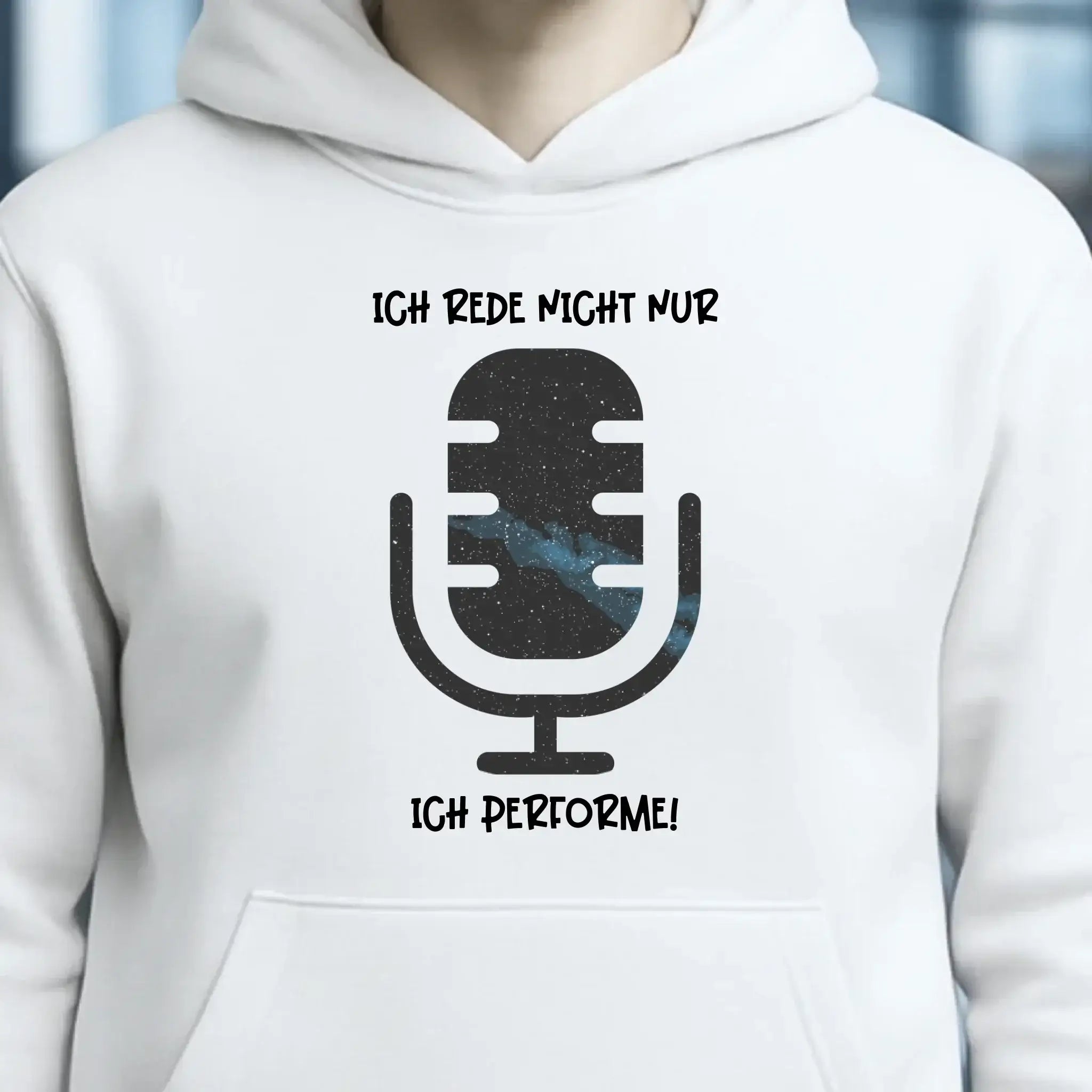 Echte Sternkarte als Mikrofon + Text • Unisex Premium Hoodie XS-5XL aus Bio-Baumwolle für Damen & Herren • Exklusivdesign • personalisiert