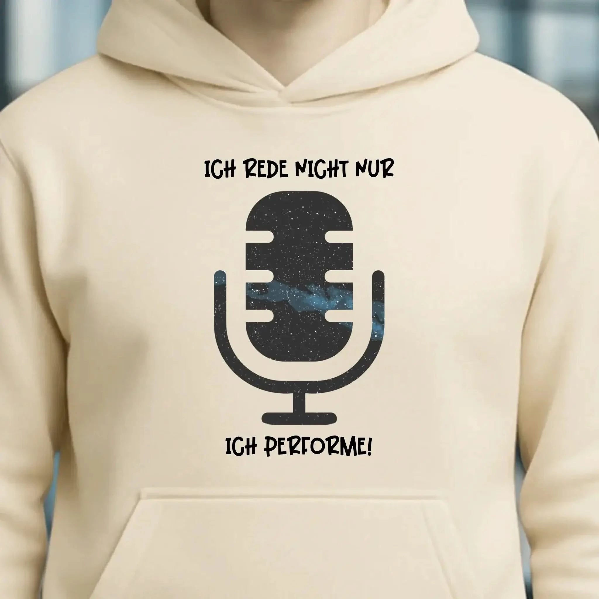 Echte Sternkarte als Mikrofon + Text • Unisex Premium Hoodie XS-5XL aus Bio-Baumwolle für Damen & Herren • Exklusivdesign • personalisiert