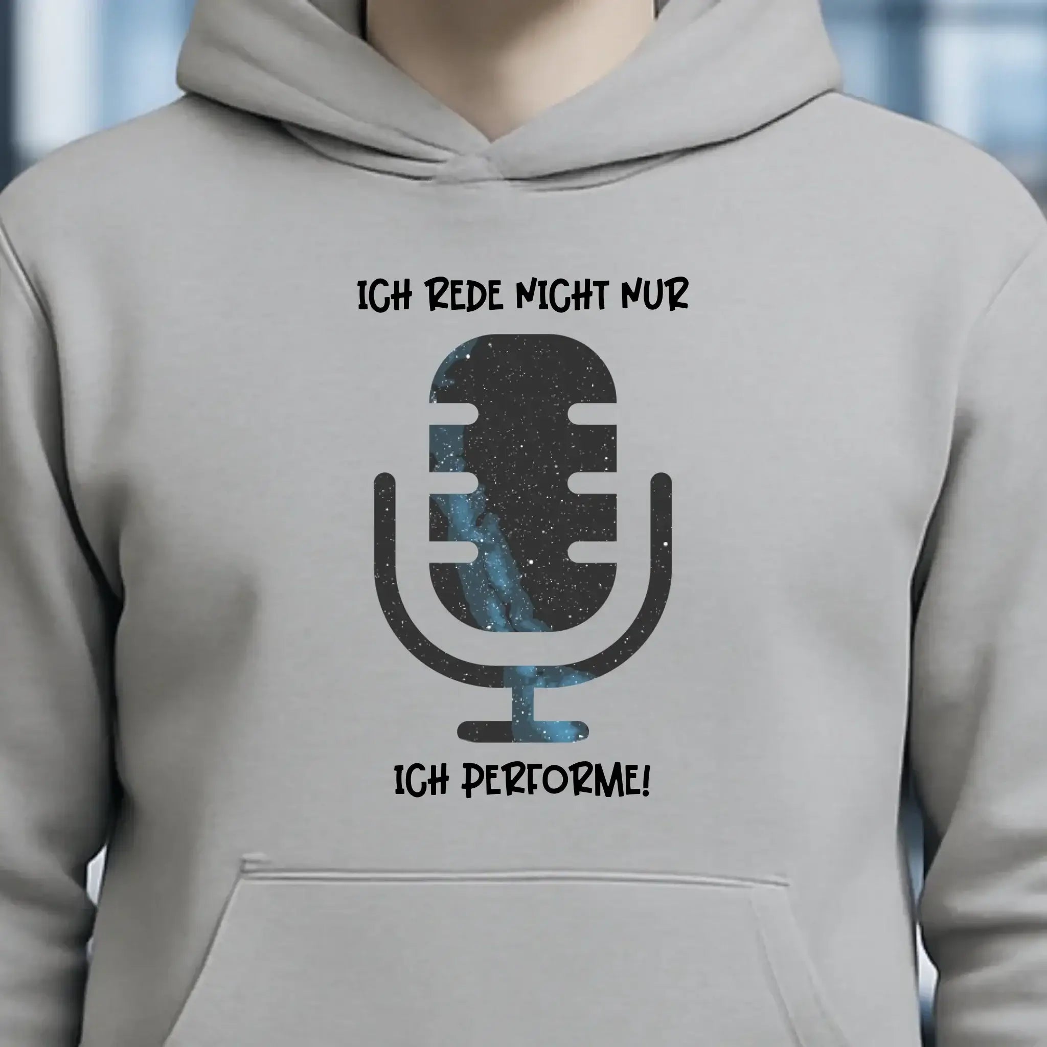 Echte Sternkarte als Mikrofon + Text • Unisex Premium Hoodie XS-5XL aus Bio-Baumwolle für Damen & Herren • Exklusivdesign • personalisiert