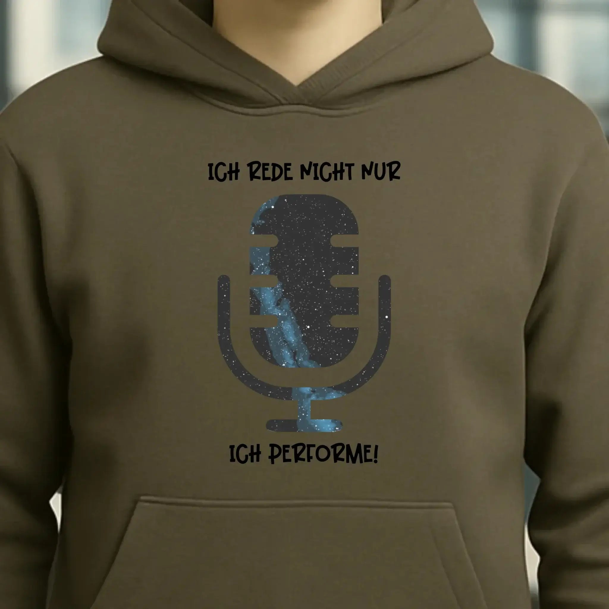 Echte Sternkarte als Mikrofon + Text • Unisex Premium Hoodie XS-5XL aus Bio-Baumwolle für Damen & Herren • Exklusivdesign • personalisiert