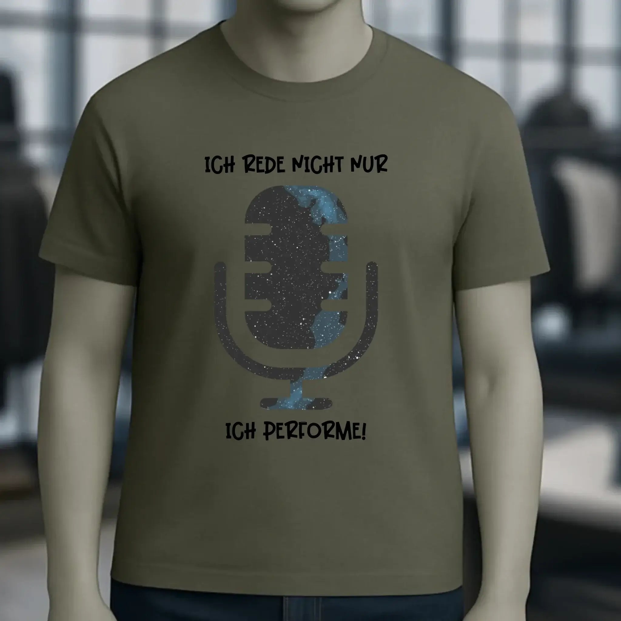 Echte Sternkarte als Mikrofon + Text • Unisex Premium T-Shirt XS-5XL aus Bio-Baumwolle für Damen & Herren • Exklusivdesign • personalisiert