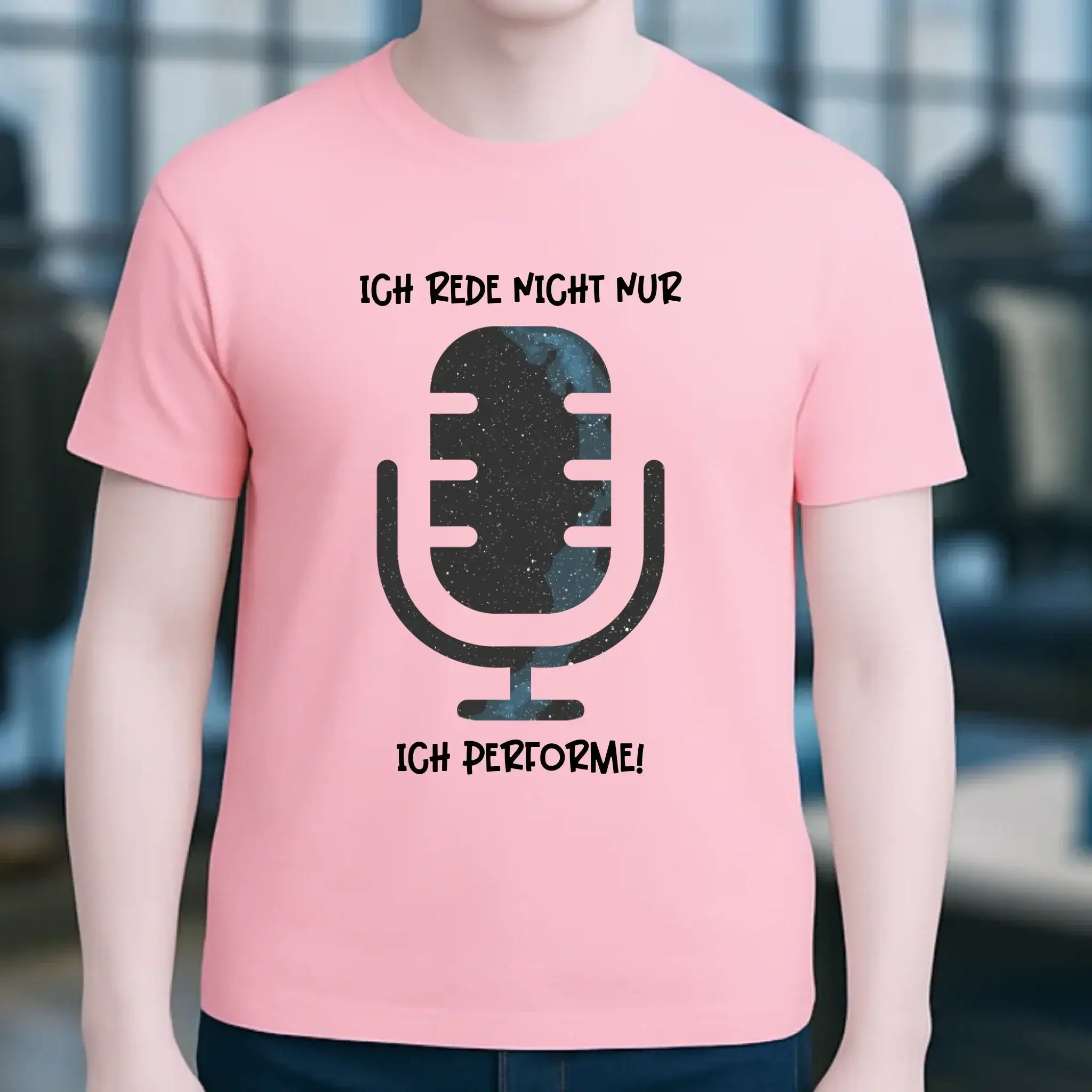Echte Sternkarte als Mikrofon + Text • Unisex Premium T-Shirt XS-5XL aus Bio-Baumwolle für Damen & Herren • Exklusivdesign • personalisiert
