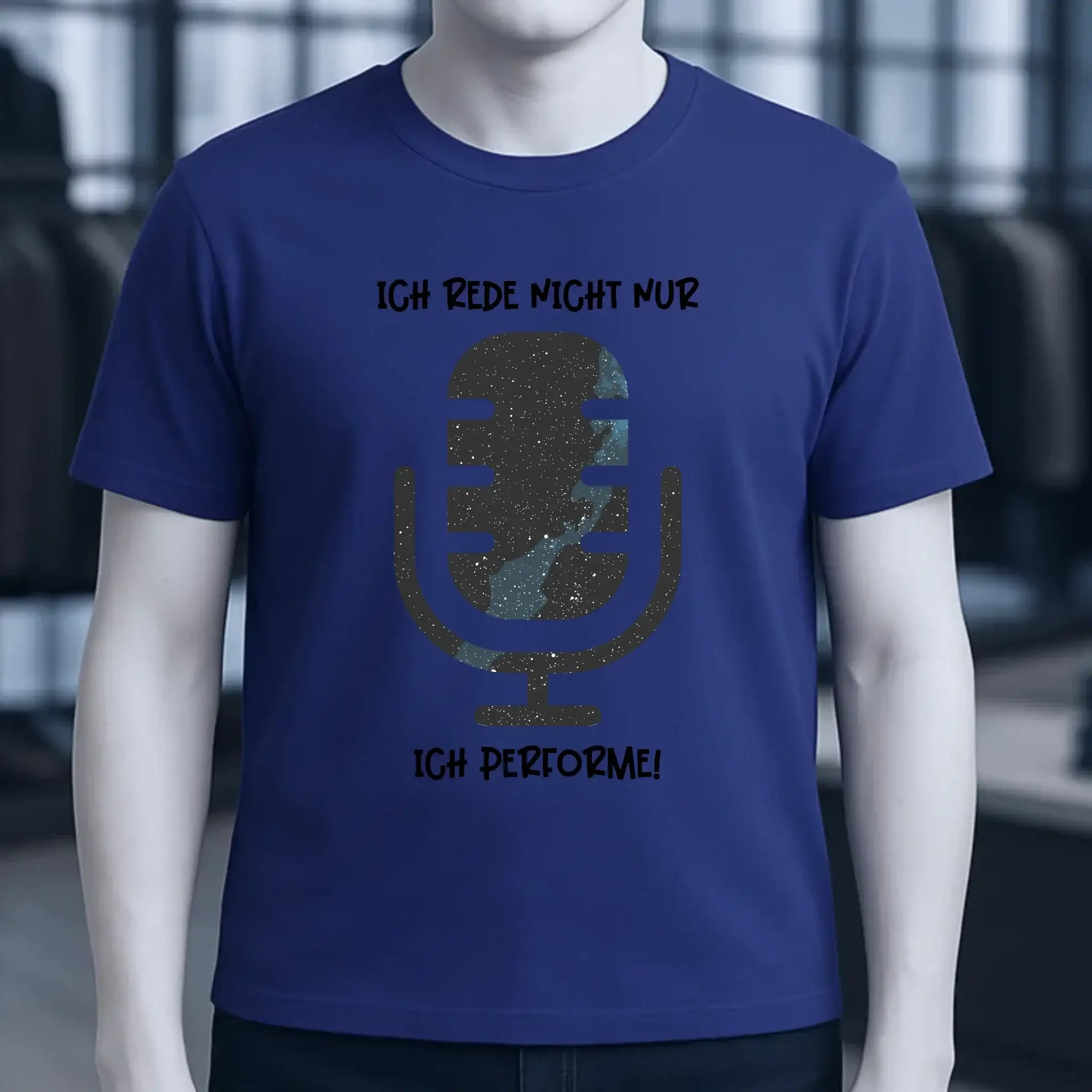 Echte Sternkarte als Mikrofon + Text • Unisex Premium T-Shirt XS-5XL aus Bio-Baumwolle für Damen & Herren • Exklusivdesign • personalisiert