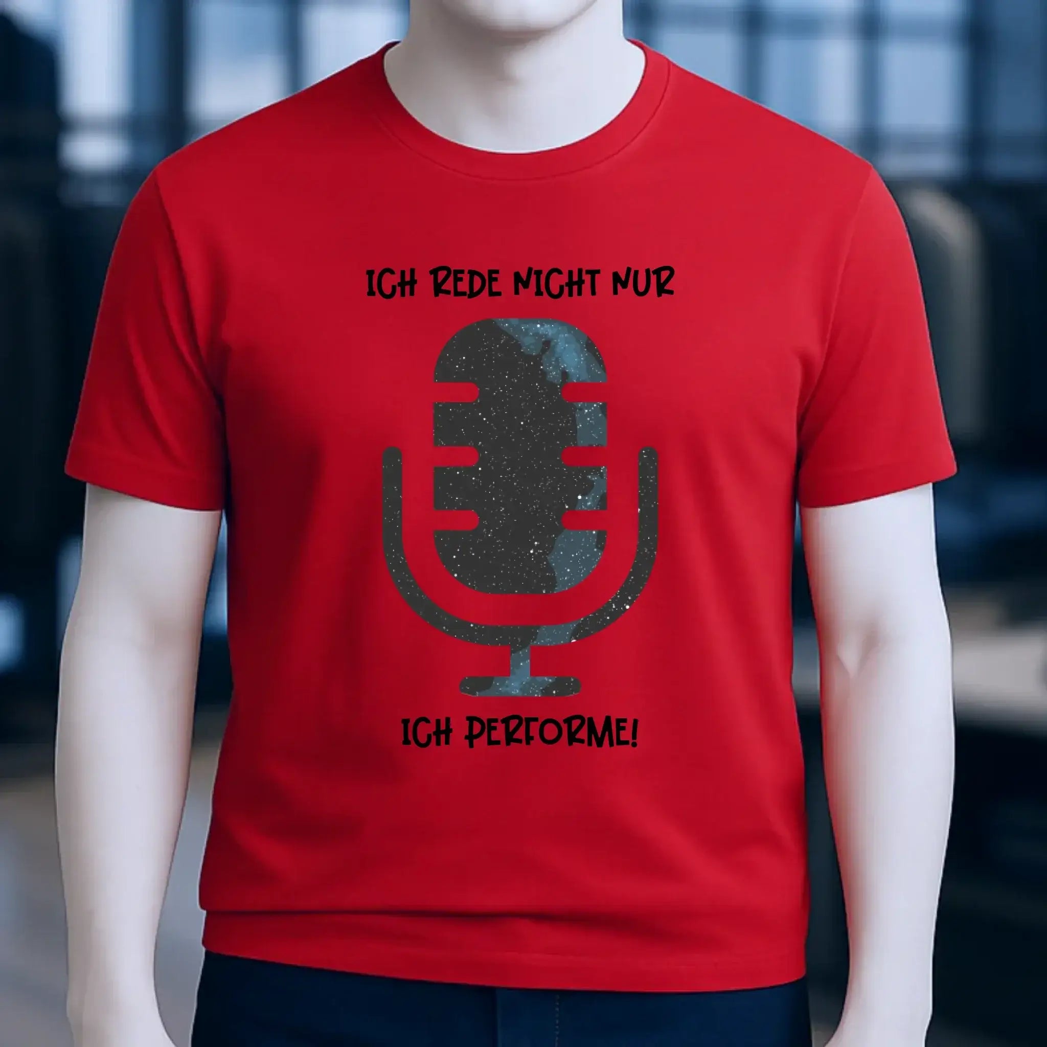 Echte Sternkarte als Mikrofon + Text • Unisex Premium T-Shirt XS-5XL aus Bio-Baumwolle für Damen & Herren • Exklusivdesign • personalisiert