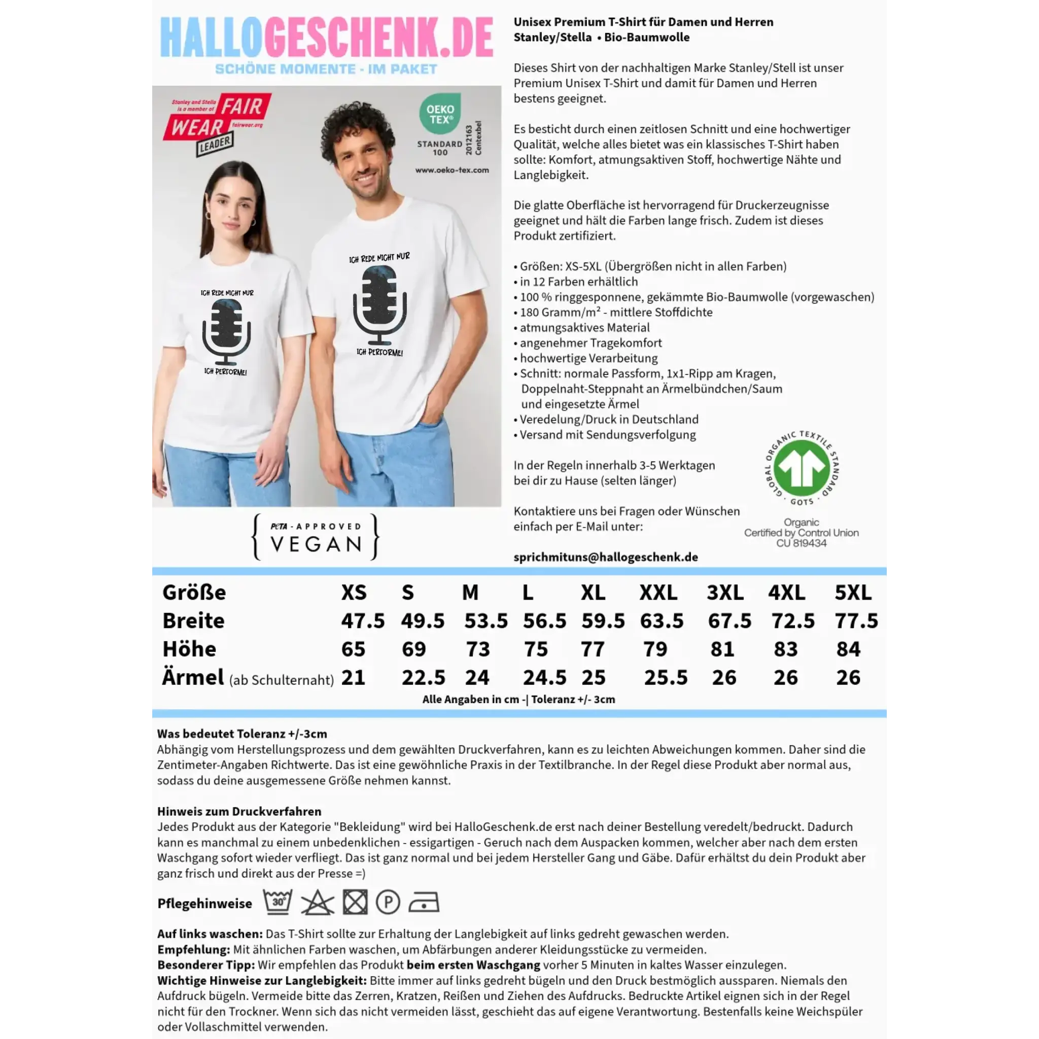 Echte Sternkarte als Mikrofon + Text • Unisex Premium T-Shirt XS-5XL aus Bio-Baumwolle für Damen & Herren • Exklusivdesign • personalisiert
