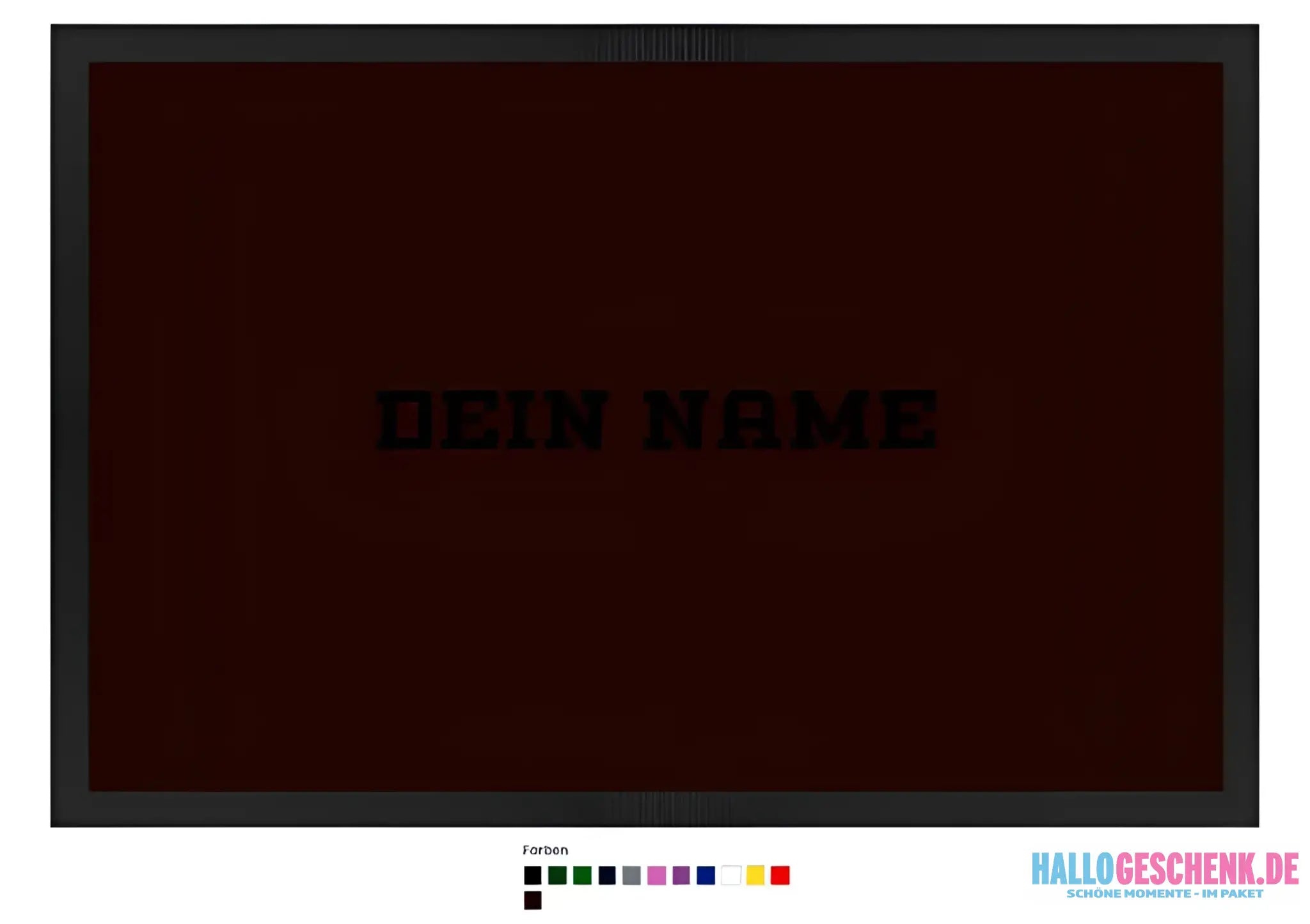 Einfacher Name • Fußmatte • Exklusivdesign • personalisiert
