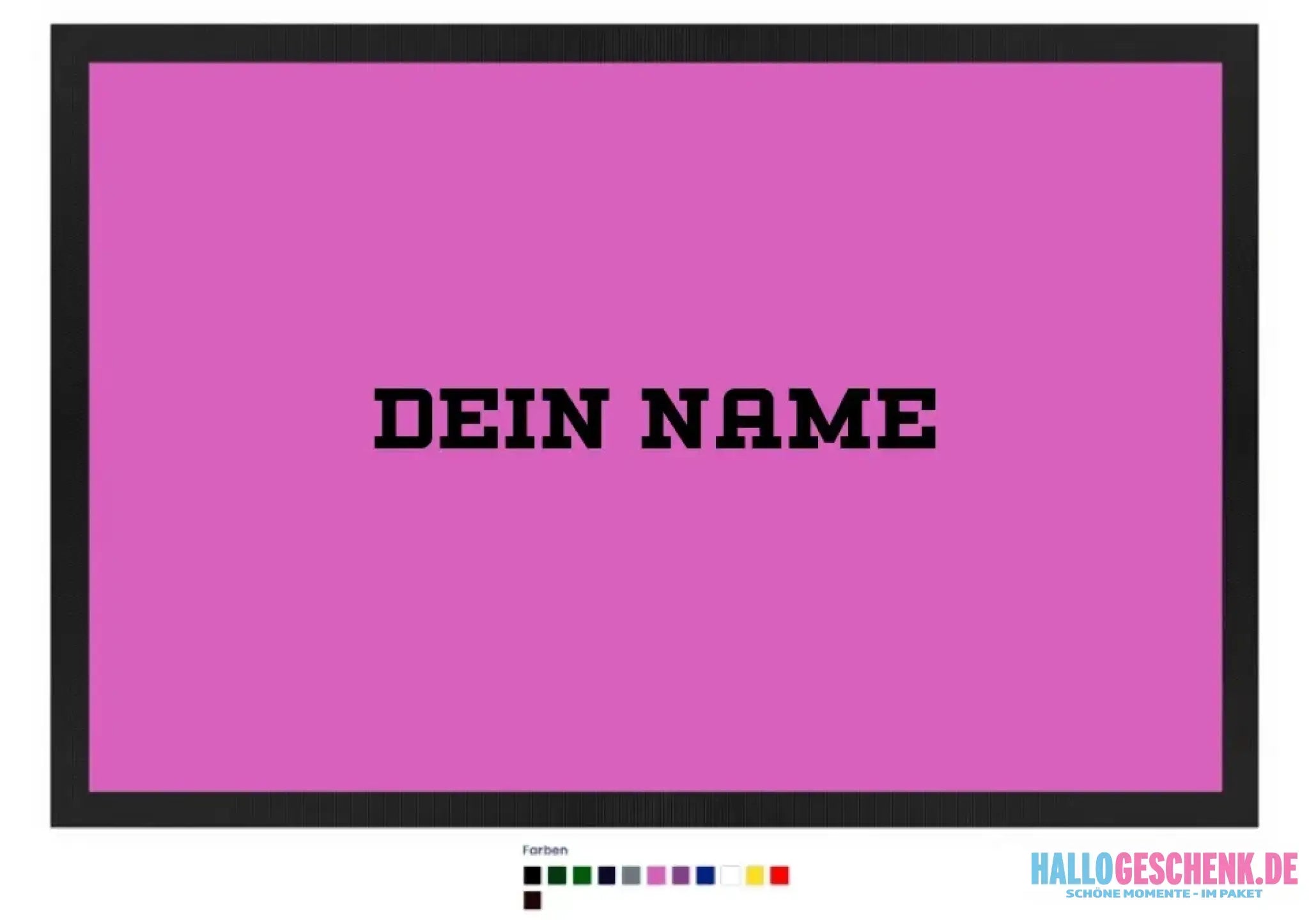Einfacher Name • Fußmatte • Exklusivdesign • personalisiert