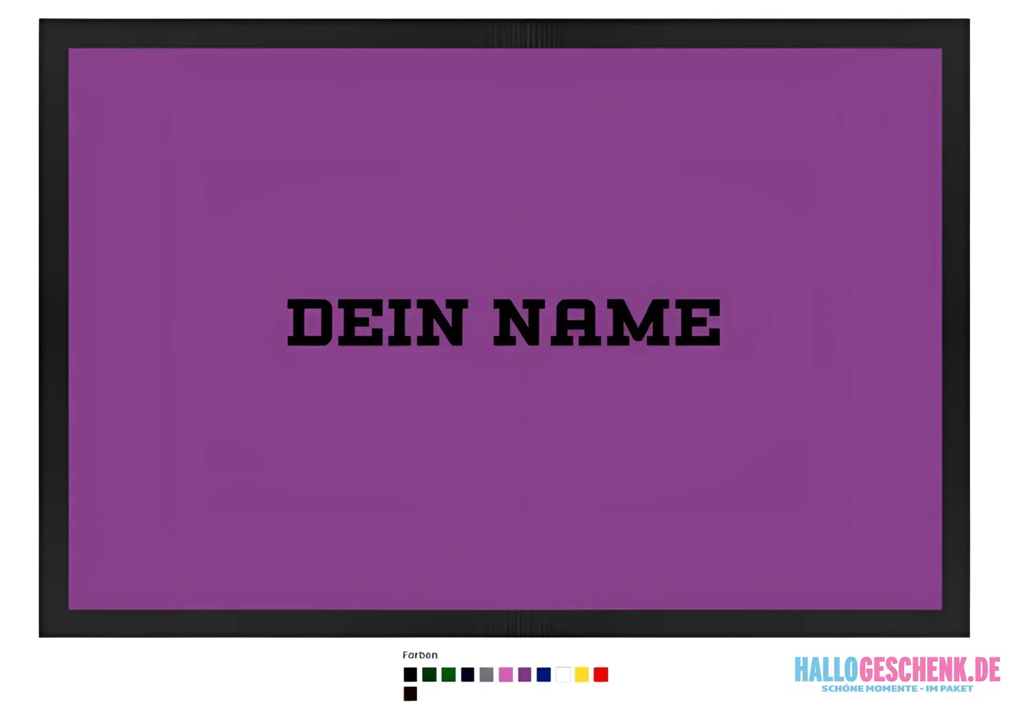 Einfacher Name • Fußmatte • Exklusivdesign • personalisiert