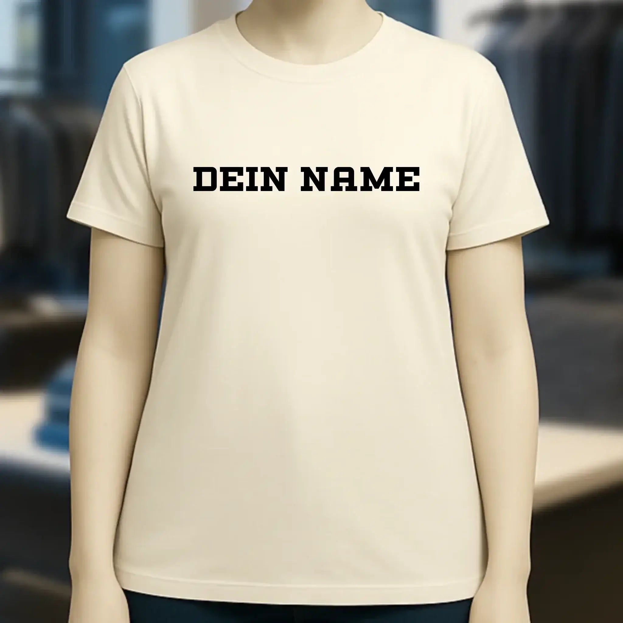 Einfacher Name • Ladies Premium T-Shirt XS-2XL aus Bio-Baumwolle für Damen • Exklusivdesign • personalisiert